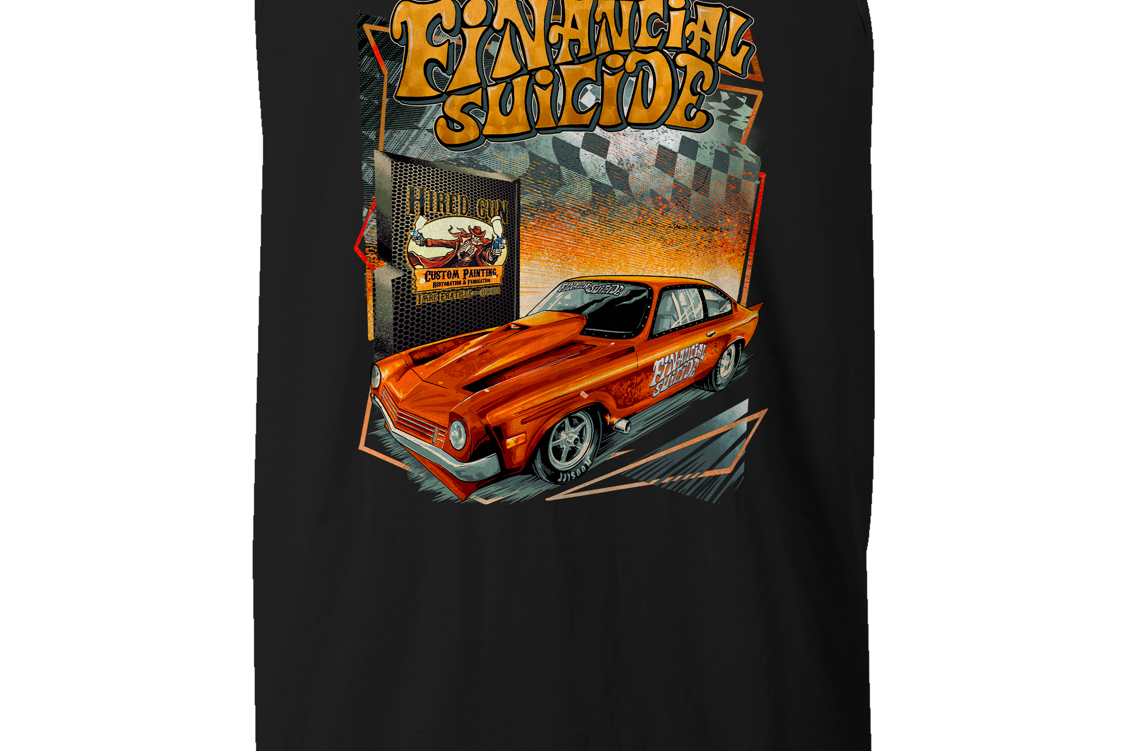 Financial Suicide Tank Tops Black Acid Apparel
