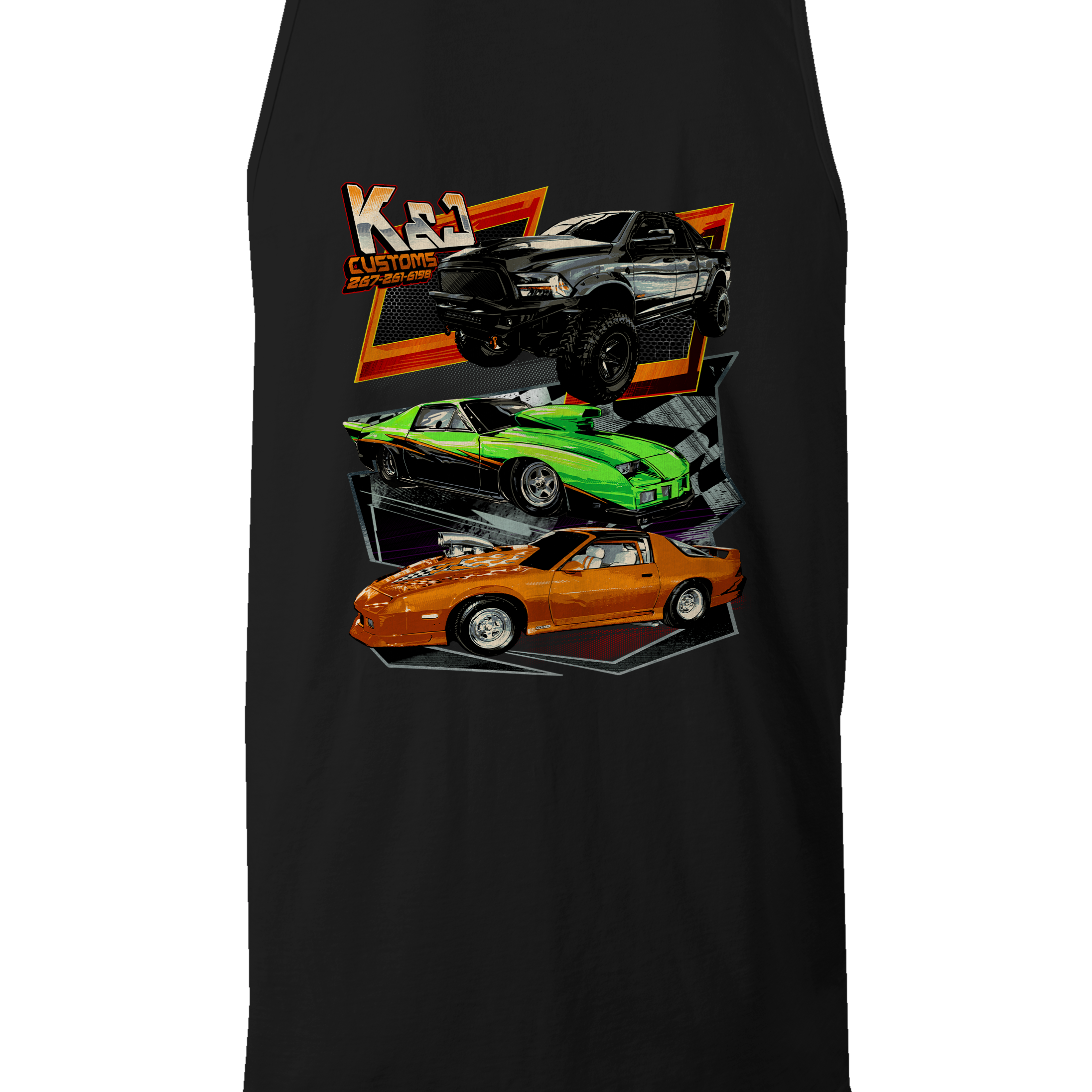 K&J Customs Tank Tops Black Acid Apparel