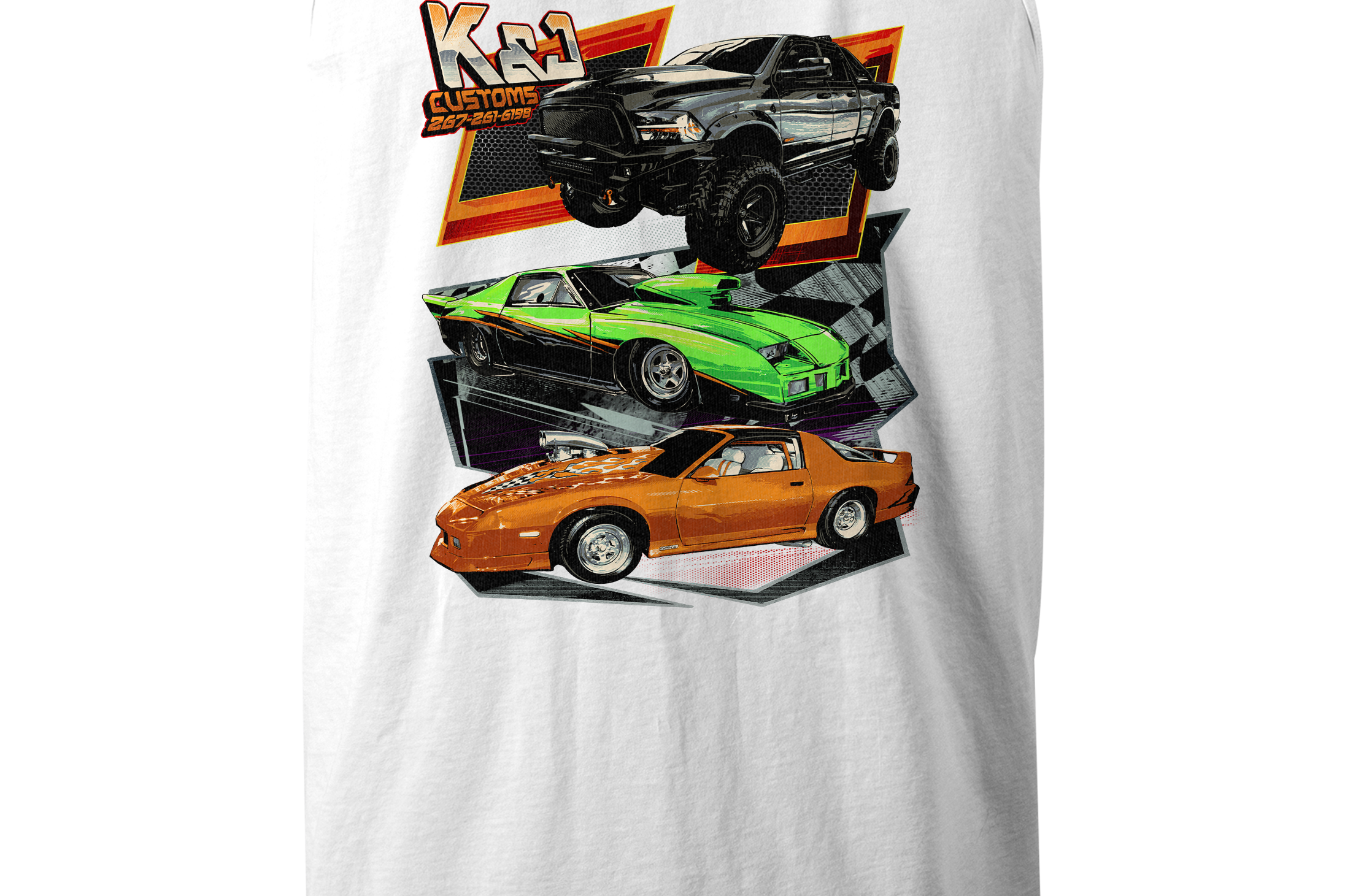 K&J Customs Tank Tops Black Acid Apparel