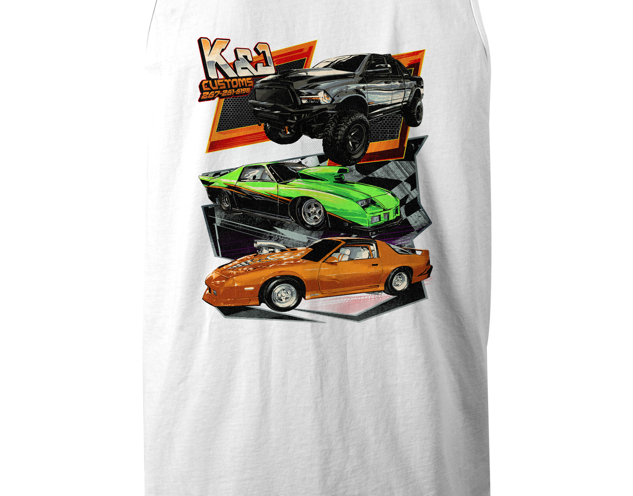 K&J Customs Tank Tops Black Acid Apparel