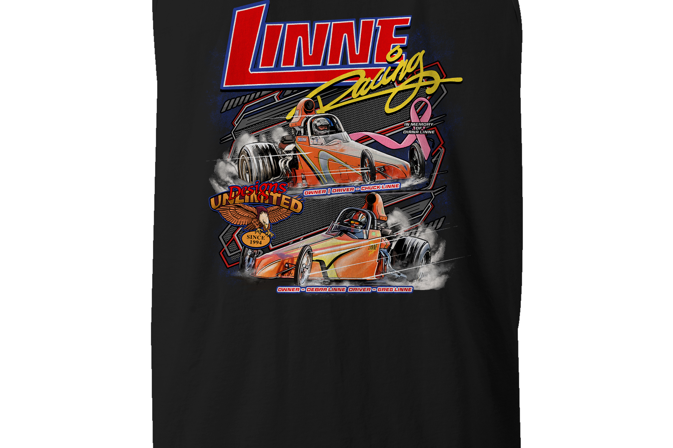 Linne Racing Tank Tops Black Acid Apparel