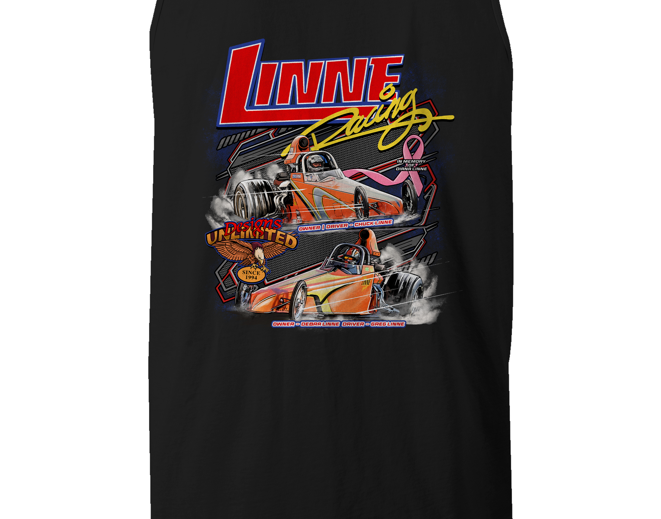 Linne Racing Tank Tops Black Acid Apparel