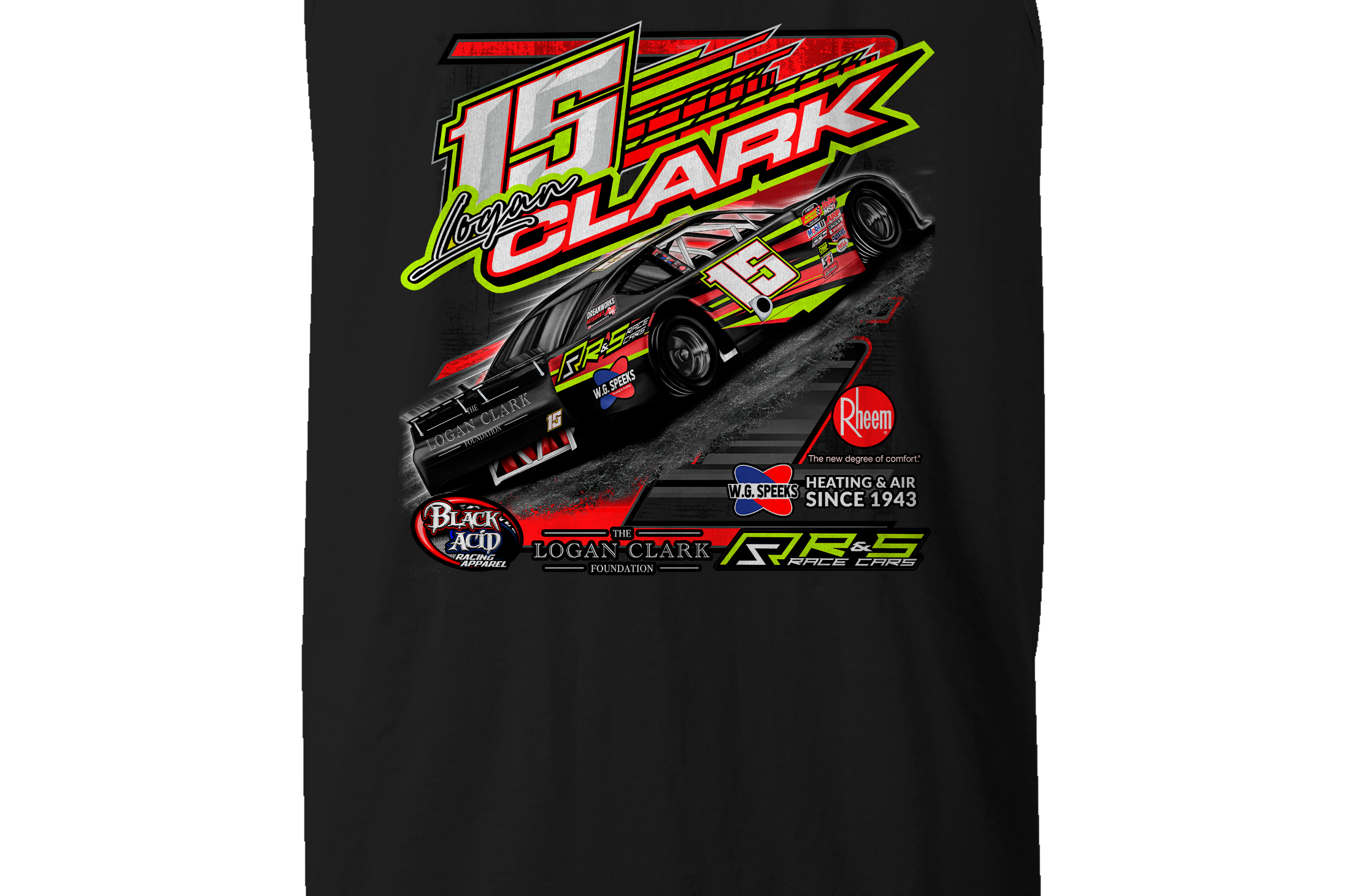 Logan Clark Tank Tops Black Acid Apparel
