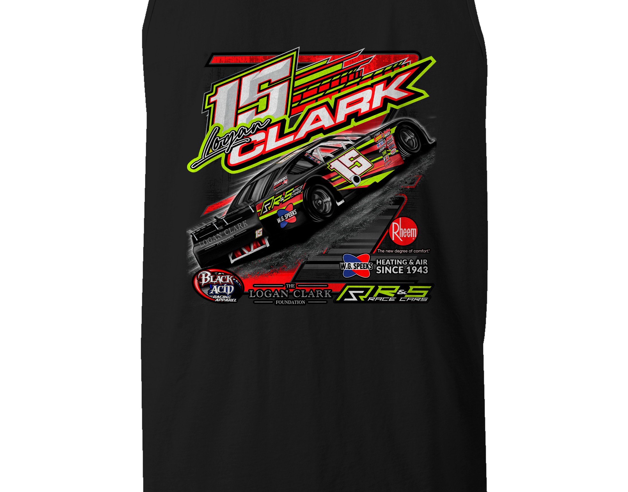 Logan Clark Tank Tops Black Acid Apparel