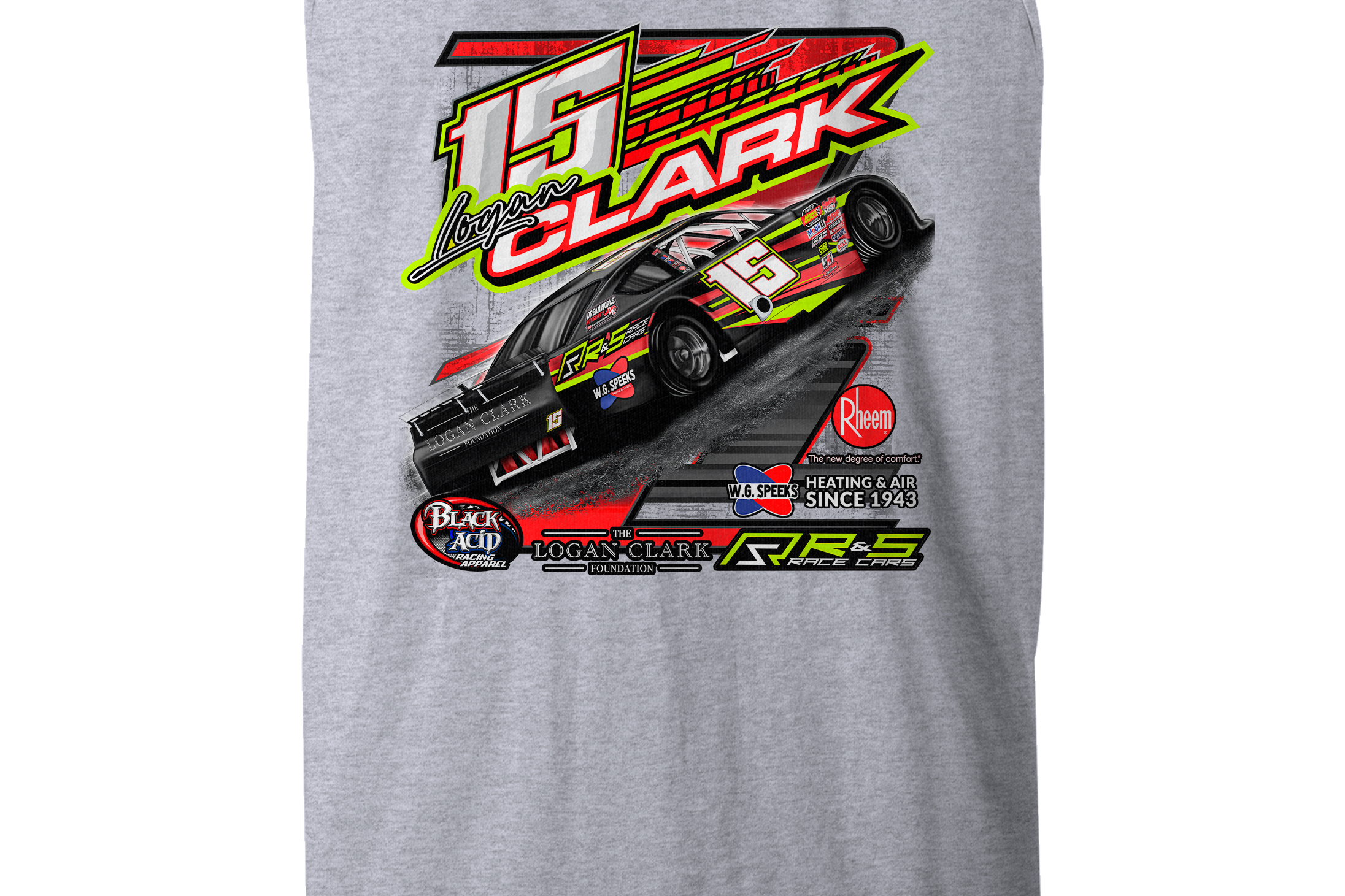 Logan Clark Tank Tops Black Acid Apparel