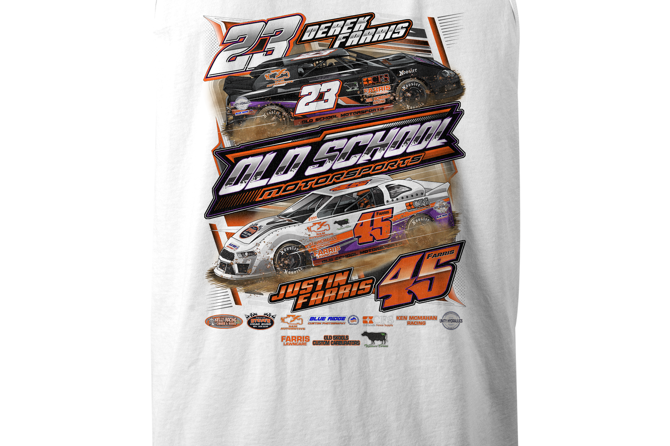 Old School Motorsports Tank Tops Black Acid Apparel
