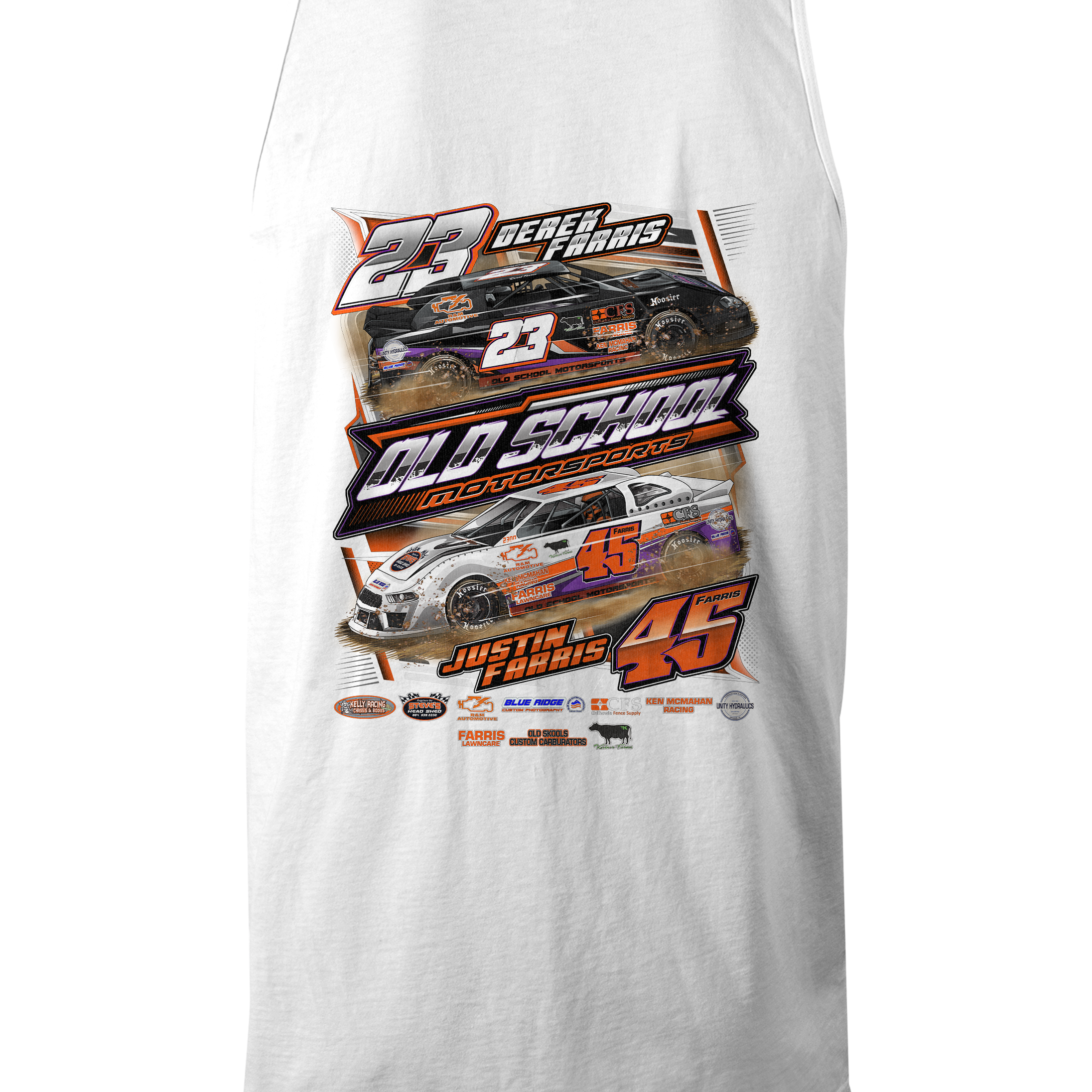 Old School Motorsports Tank Tops Black Acid Apparel