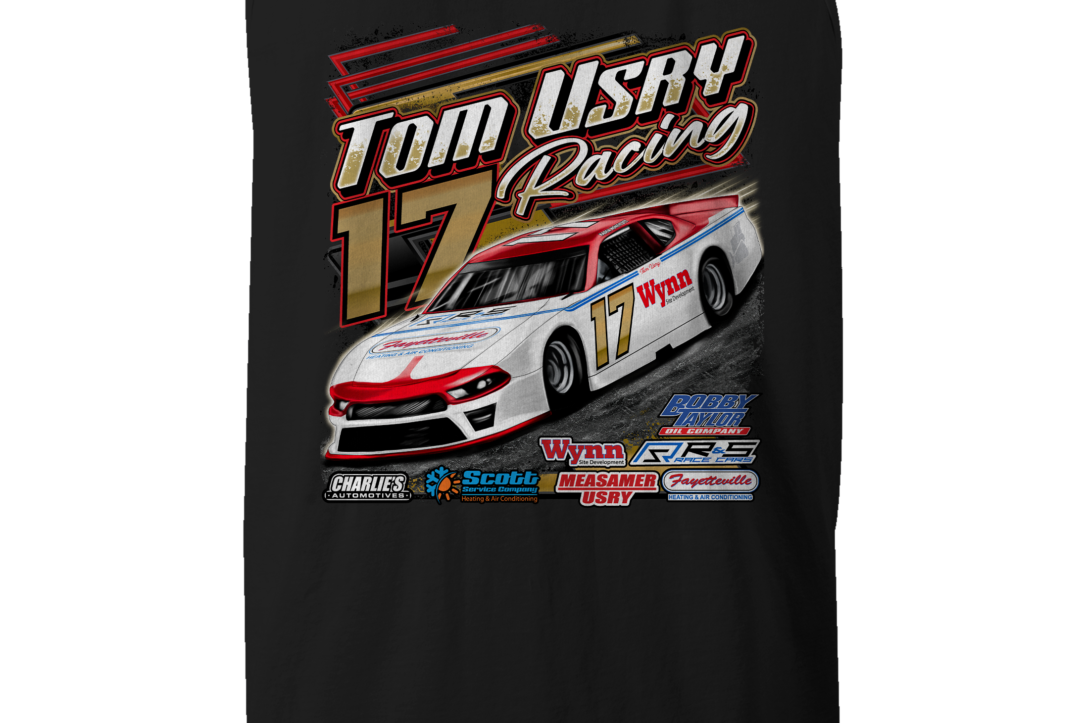 Tom Usry Racing - Kaden Honeycutt Tank Tops Black Acid Apparel