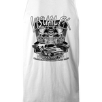 Visual FX Black and White Tank Tops Black Acid Apparel