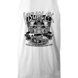 Visual FX Black and White Tank Tops Black Acid Apparel