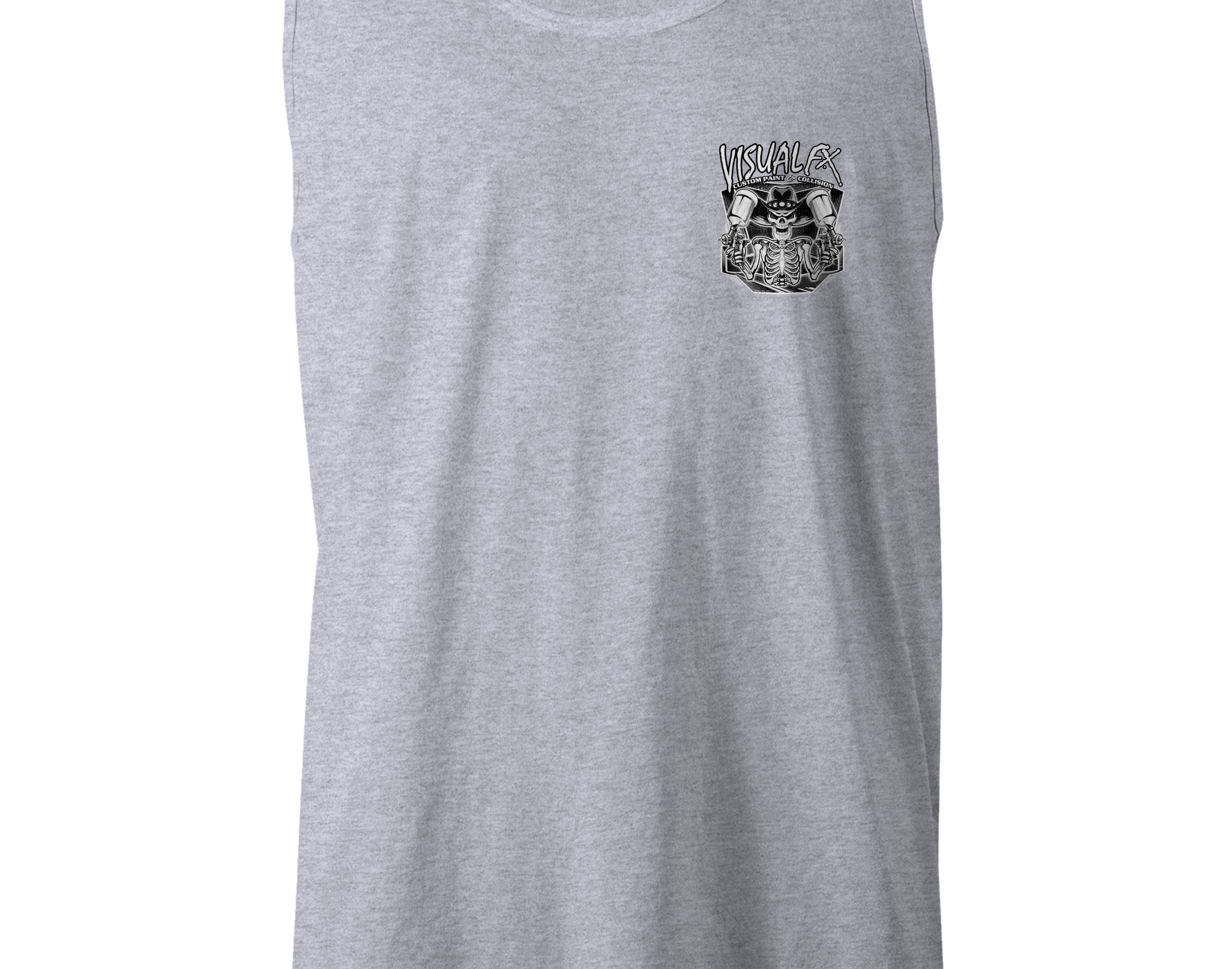 Visual FX Black and White Tank Tops Black Acid Apparel