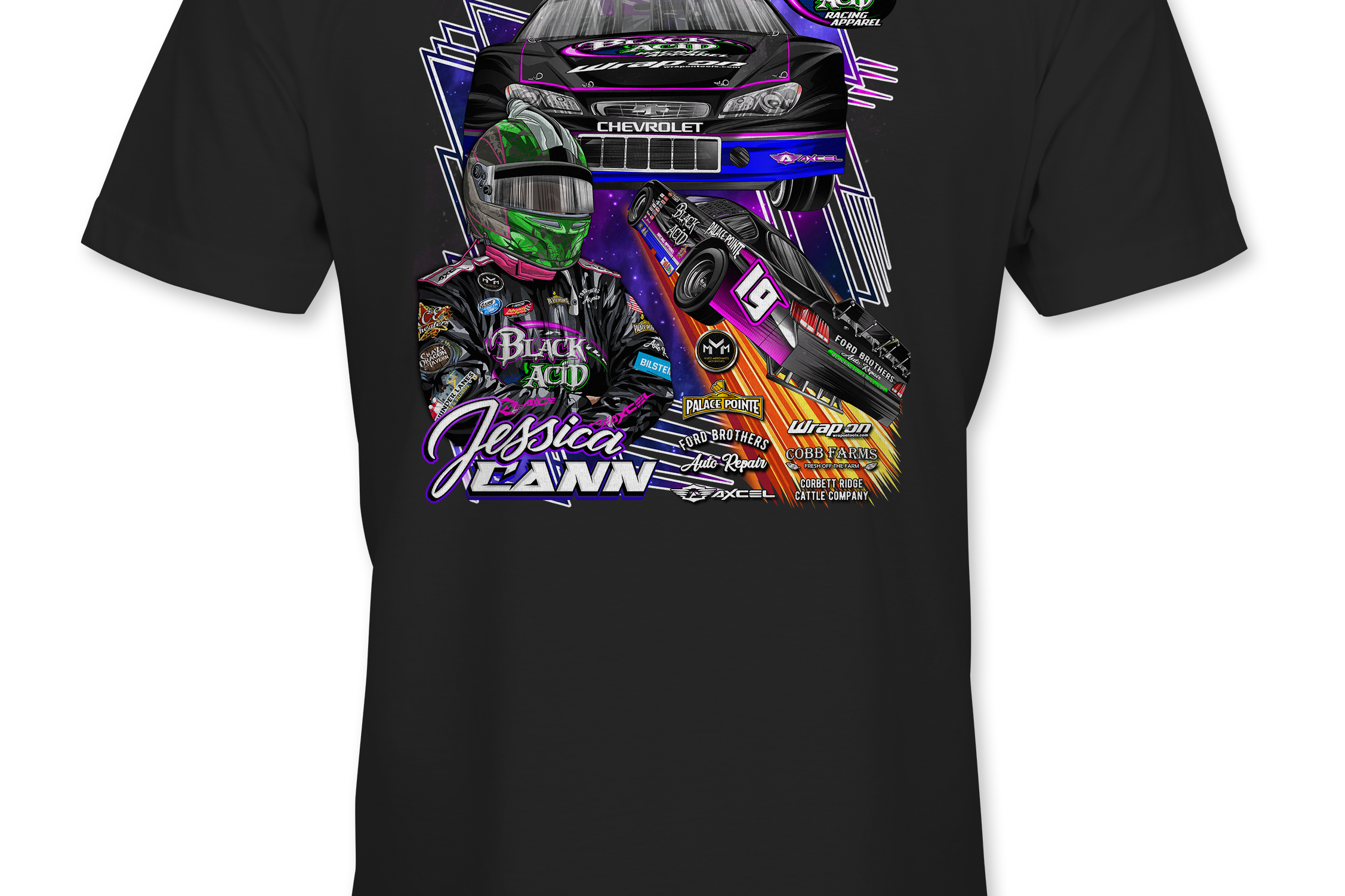 Jessica Cann Martinsville 2023 T-Shirts Black Acid Apparel