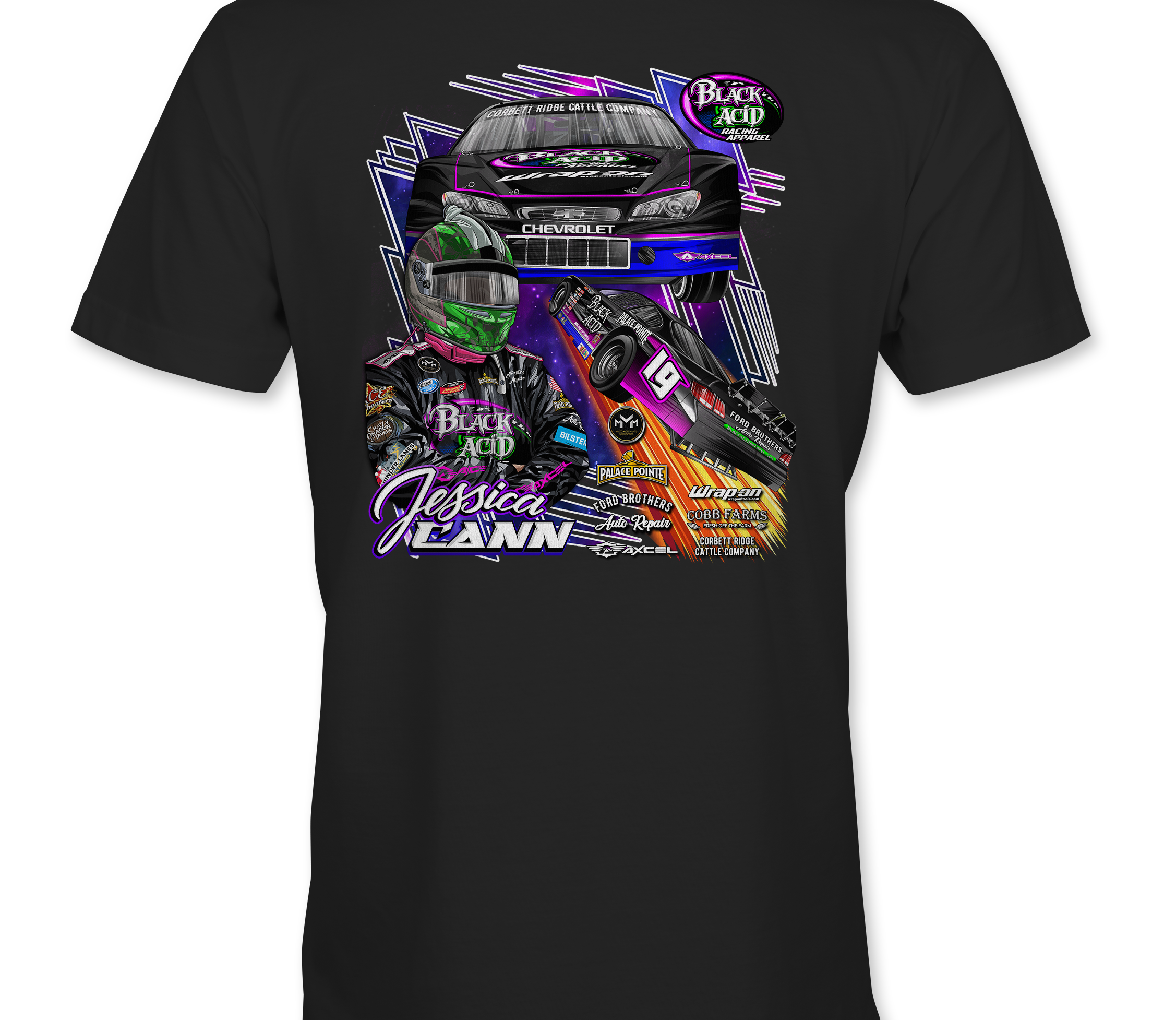 Jessica Cann Martinsville 2023 T-Shirts Black Acid Apparel