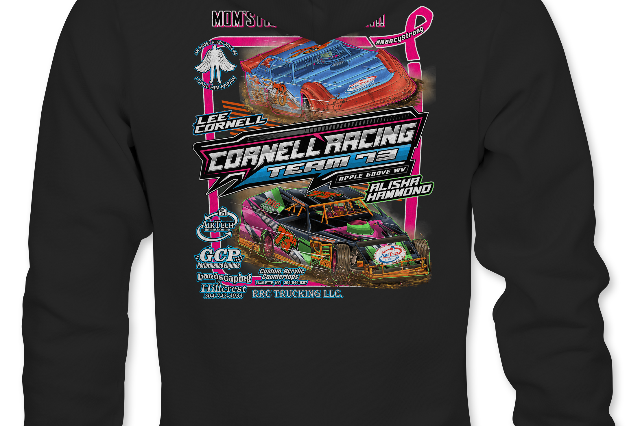 Cornell Racing Hoodies Black Acid Apparel