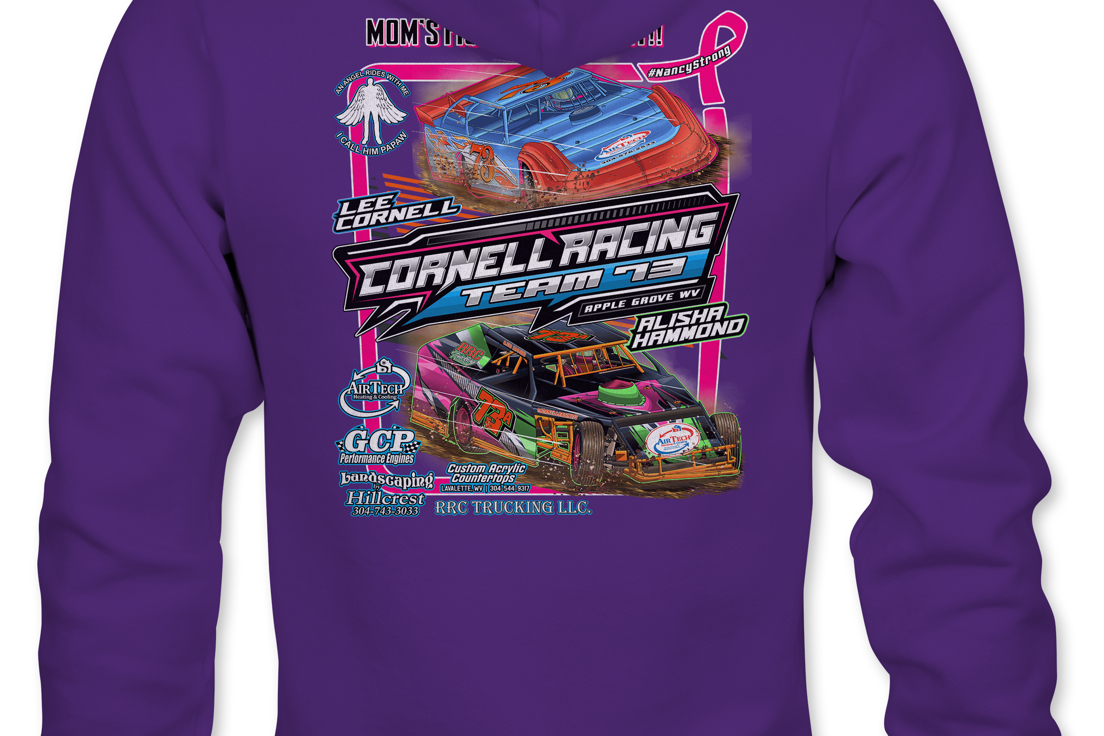 Cornell Racing Hoodies Black Acid Apparel