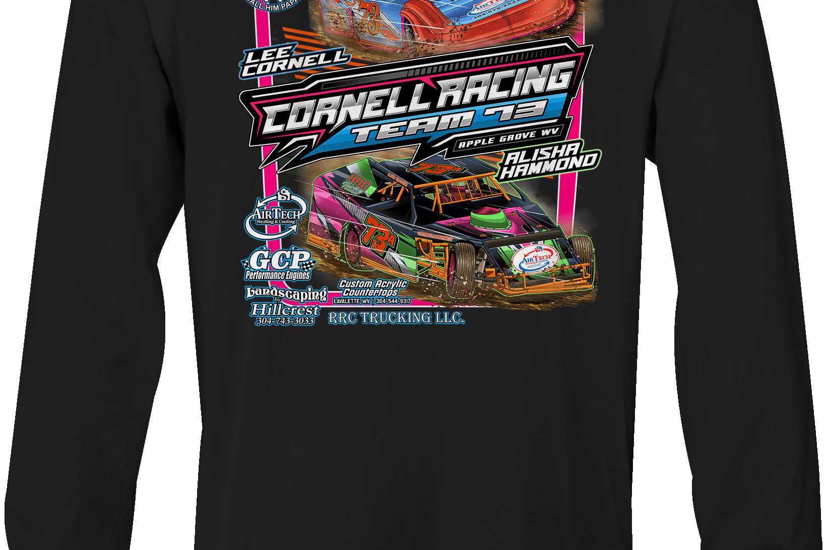 Cornell Racing Long Sleeves Black Acid Apparel