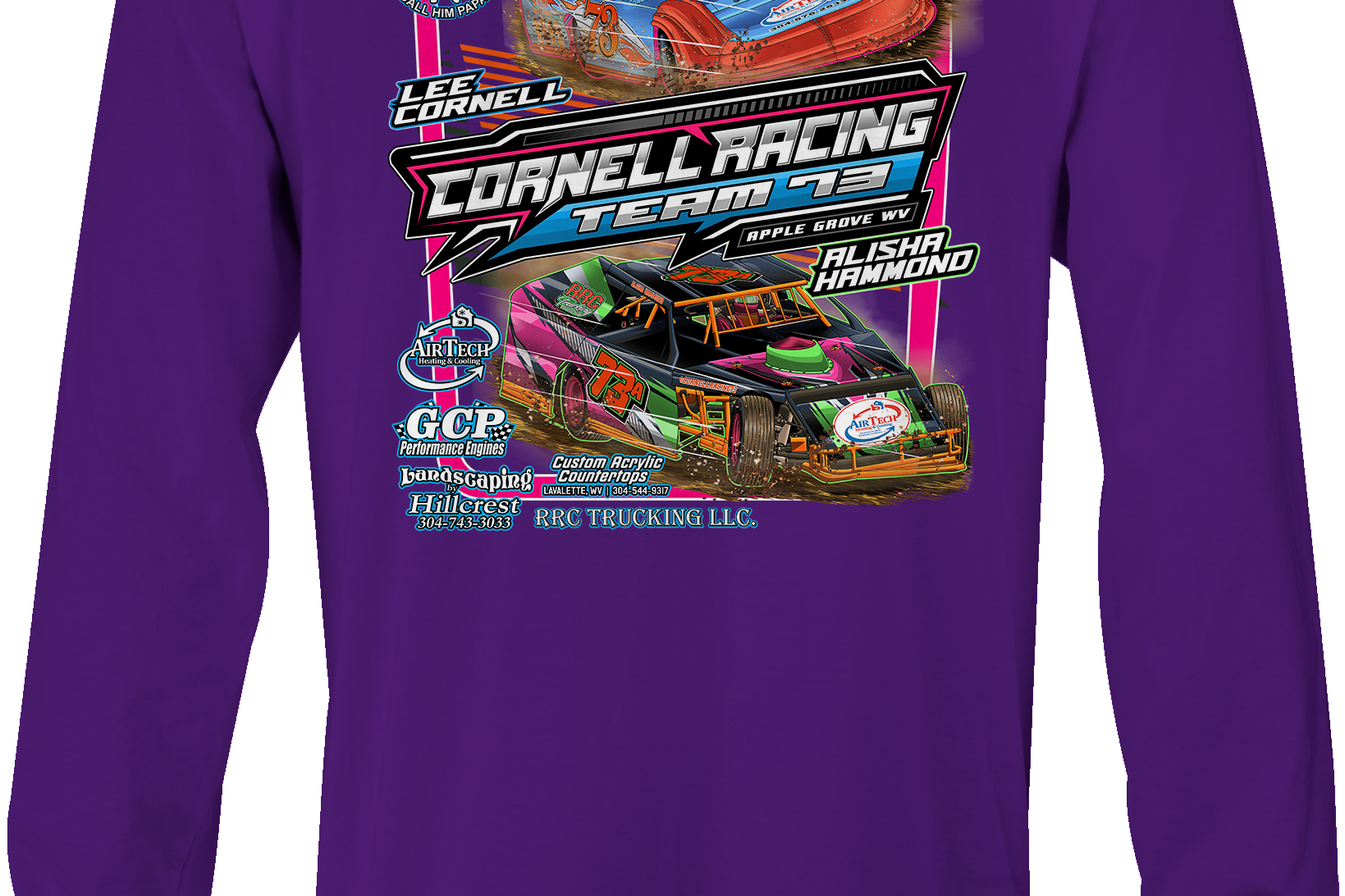 Cornell Racing Long Sleeves Black Acid Apparel