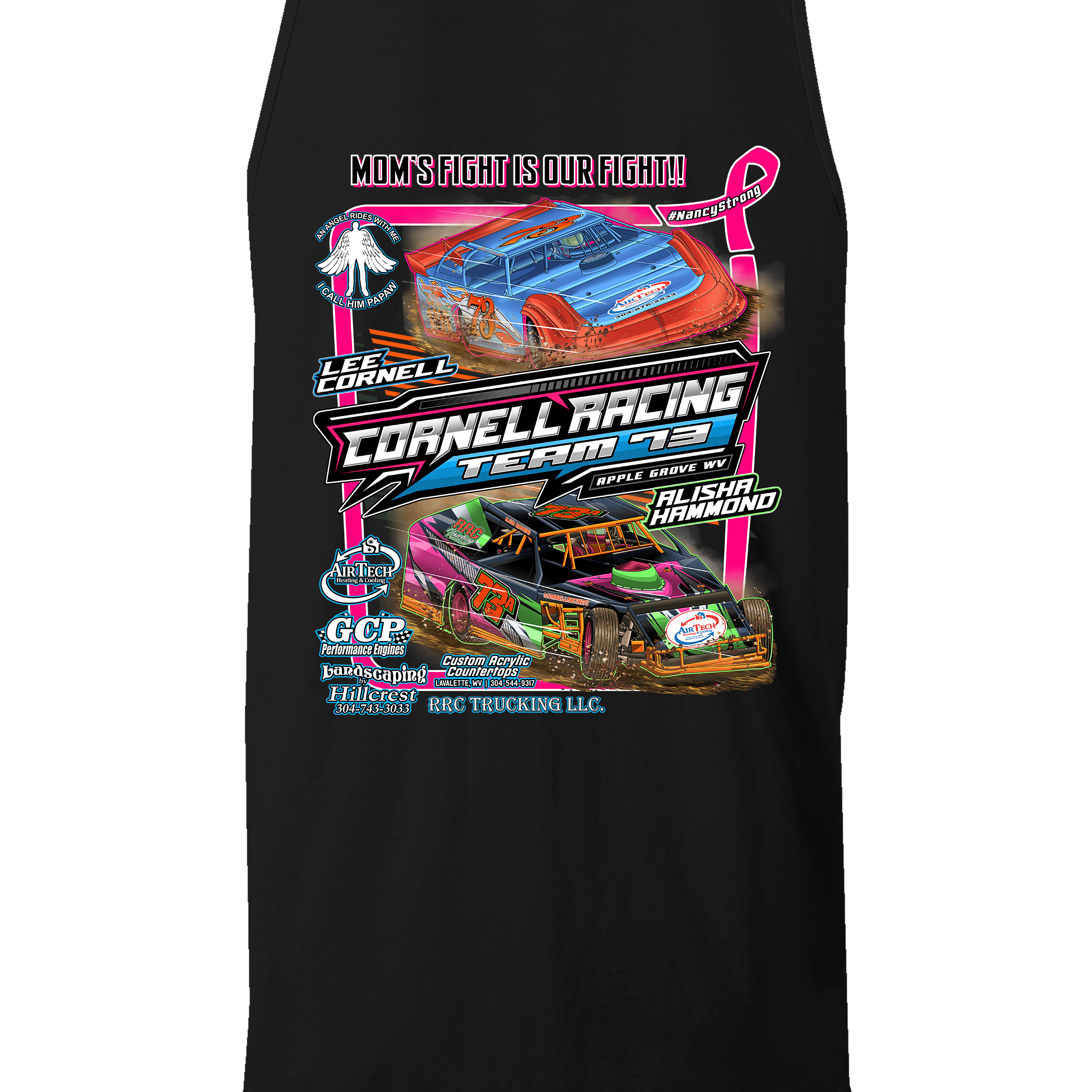 Cornell Racing Tank Tops Black Acid Apparel