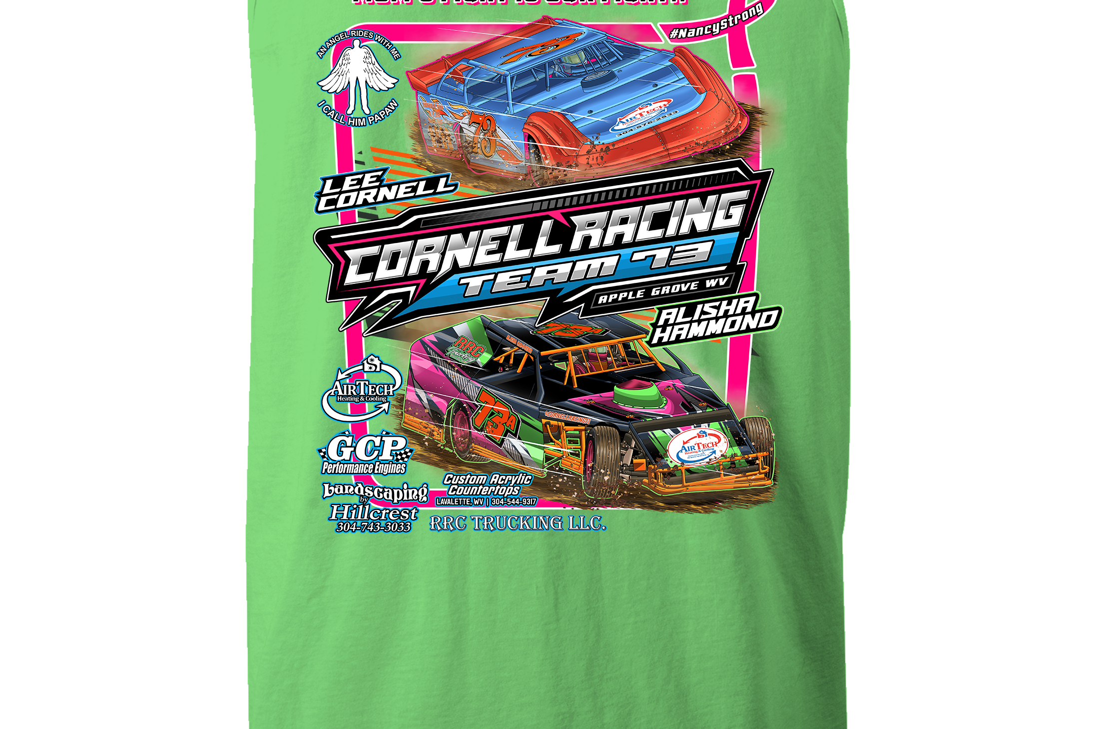 Cornell Racing Tank Tops Black Acid Apparel