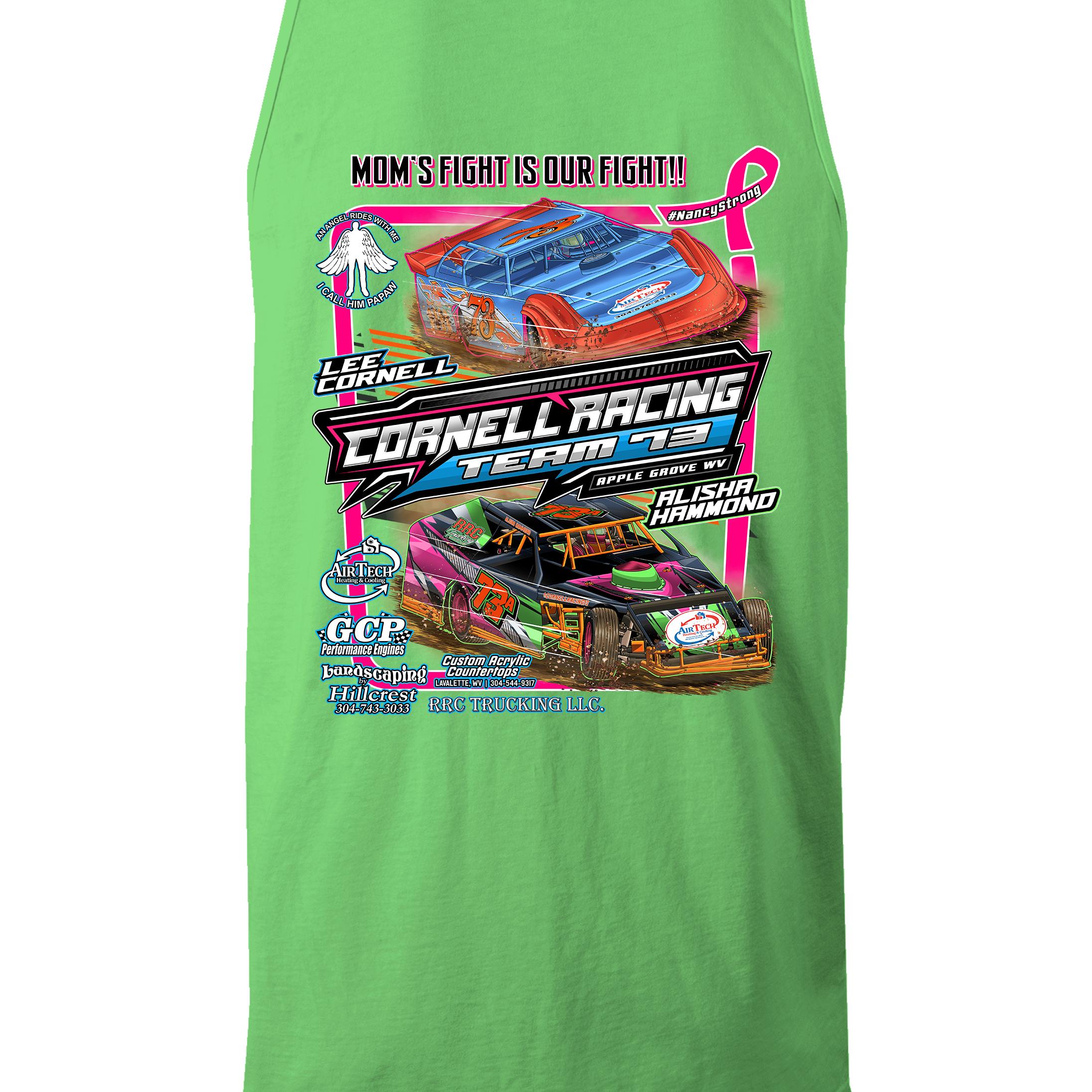 Cornell Racing Tank Tops Black Acid Apparel