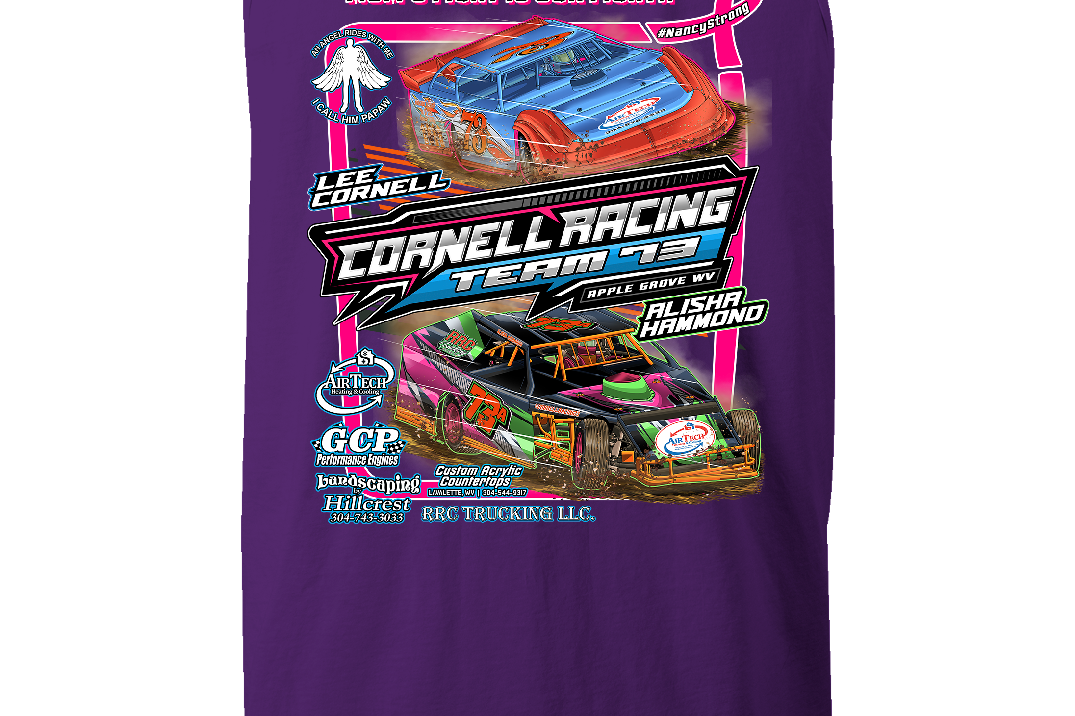 Cornell Racing Tank Tops Black Acid Apparel