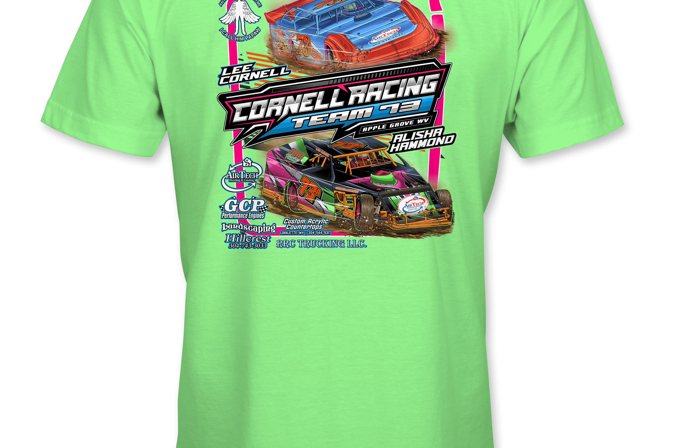 Cornell Racing T-Shirts Black Acid Apparel