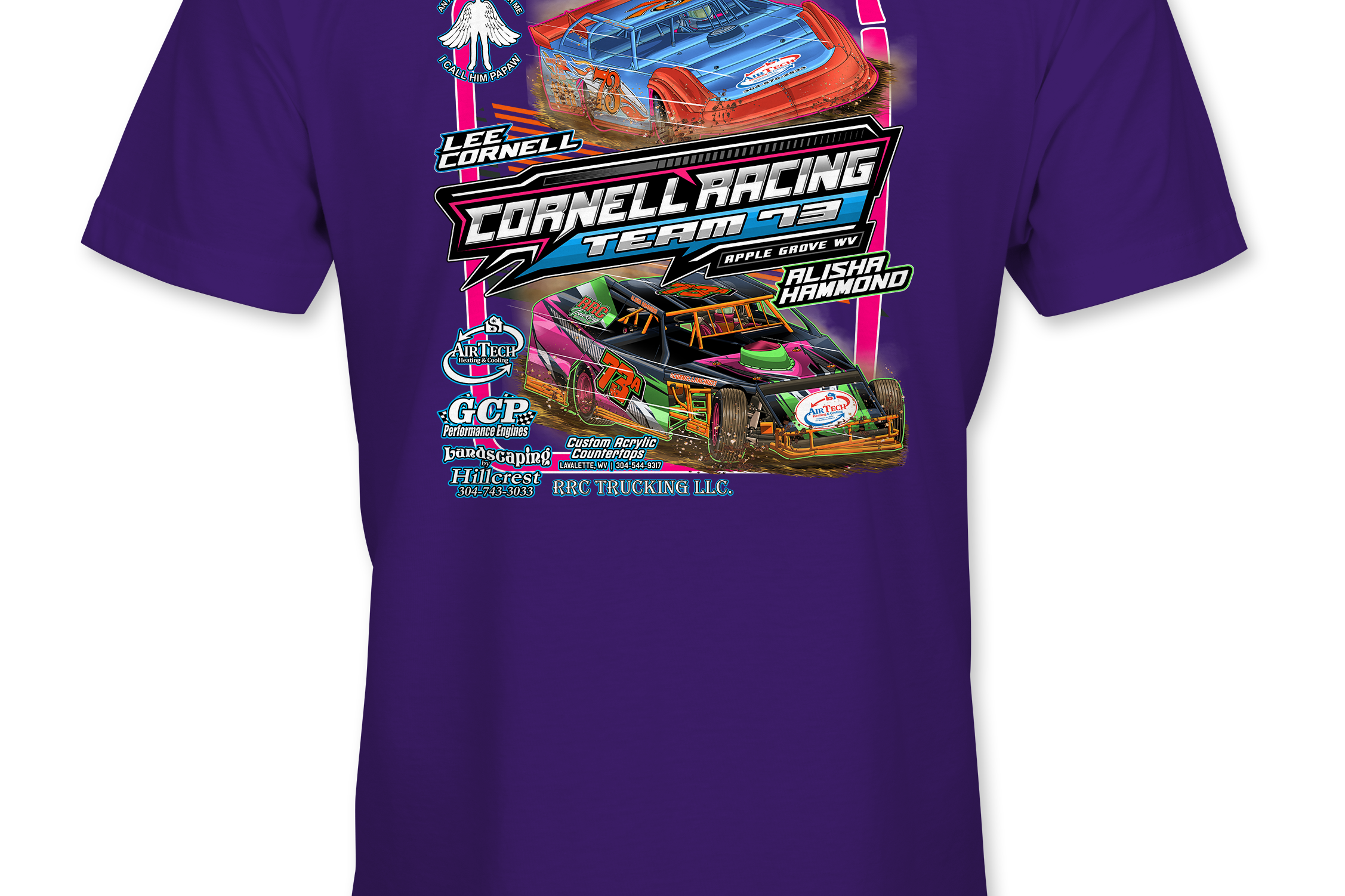 Cornell Racing T-Shirts Black Acid Apparel