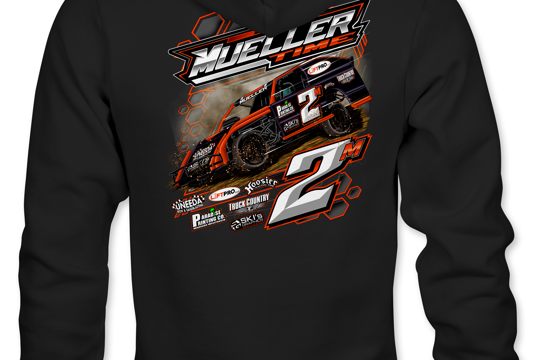 Mueller Racing Hoodies Black Acid Apparel