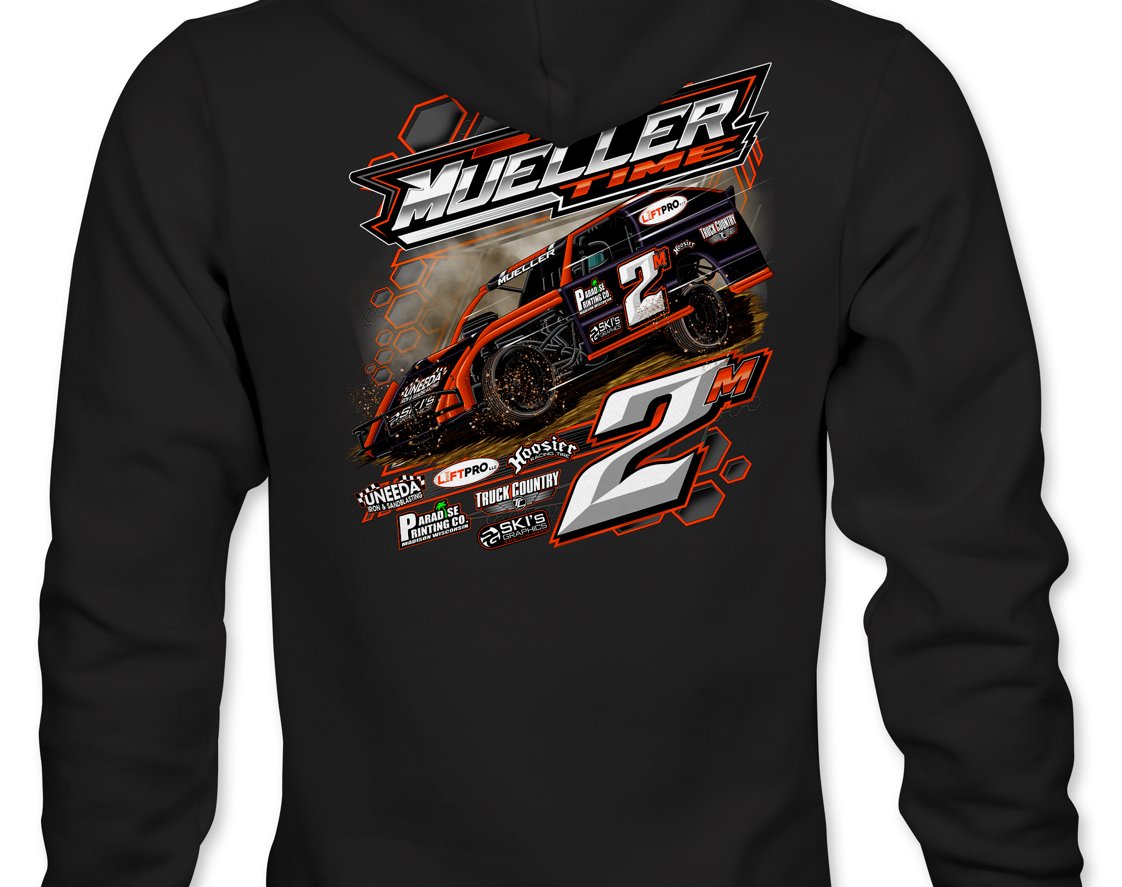 Mueller Racing Hoodies Black Acid Apparel