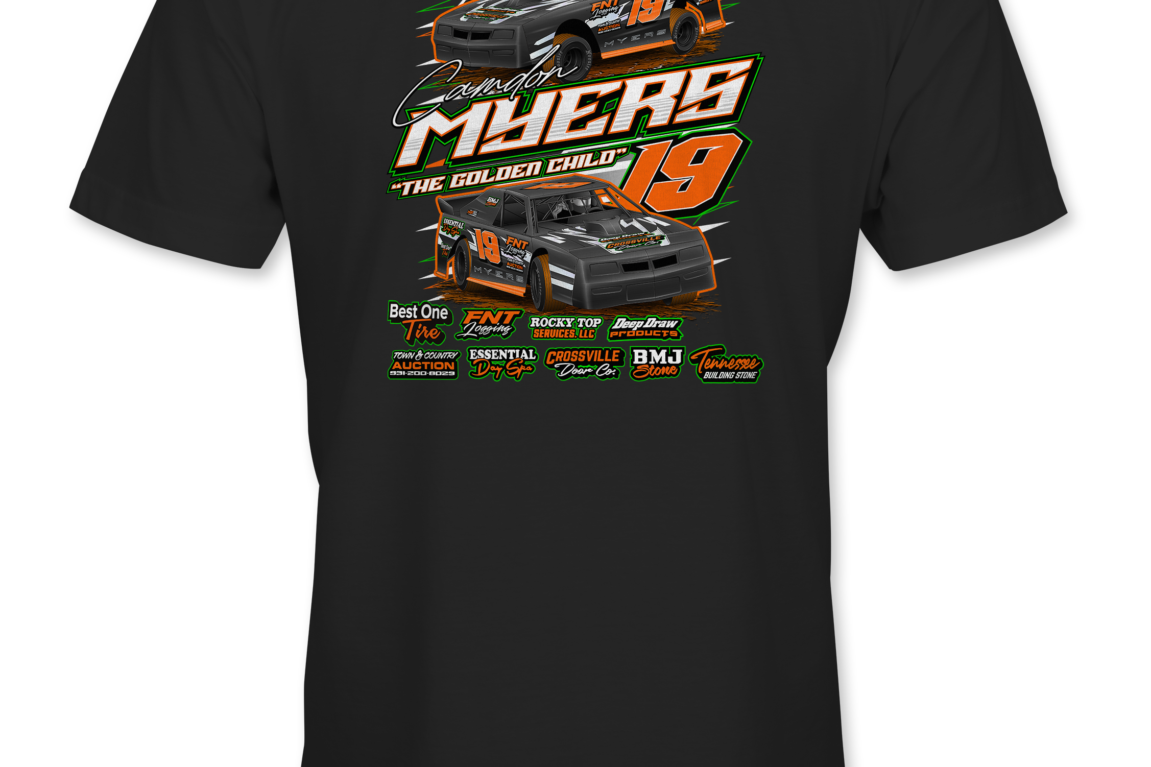 Camdon Myers T-Shirts - Black Acid Apparel