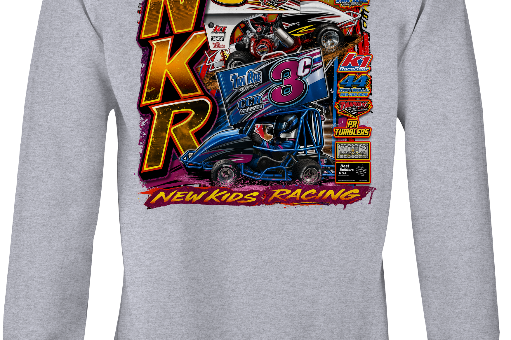 New Kids Racing 2025 Crewneck Sweatshirts
