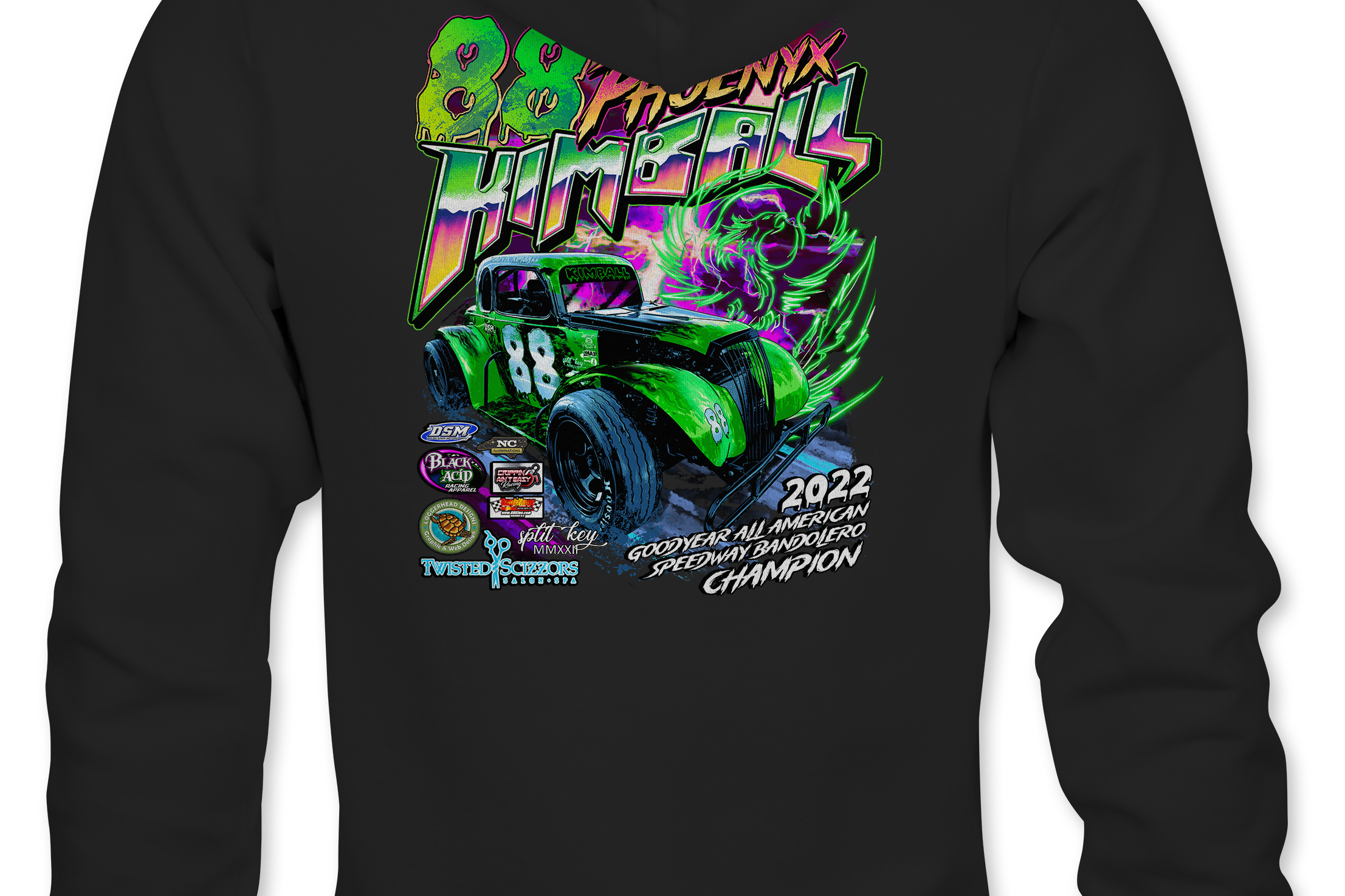 Phoenyx Kimball 2023 Hoodies - Black Acid Apparel