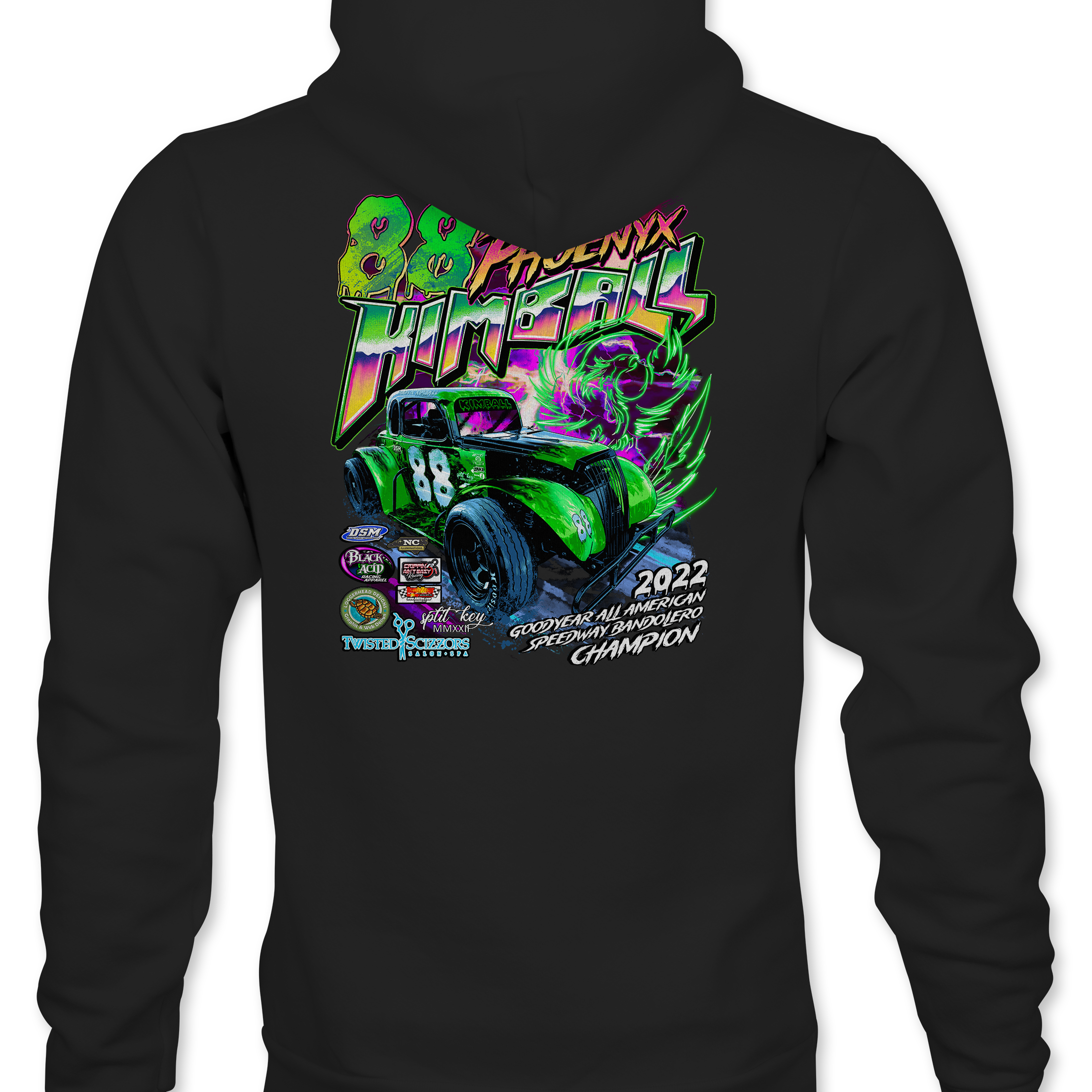 Phoenyx Kimball 2023 Hoodies - Black Acid Apparel