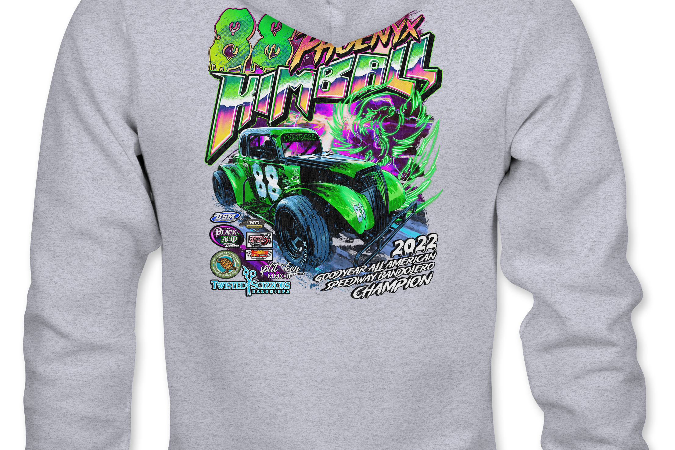Phoenyx Kimball 2023 Hoodies - Black Acid Apparel