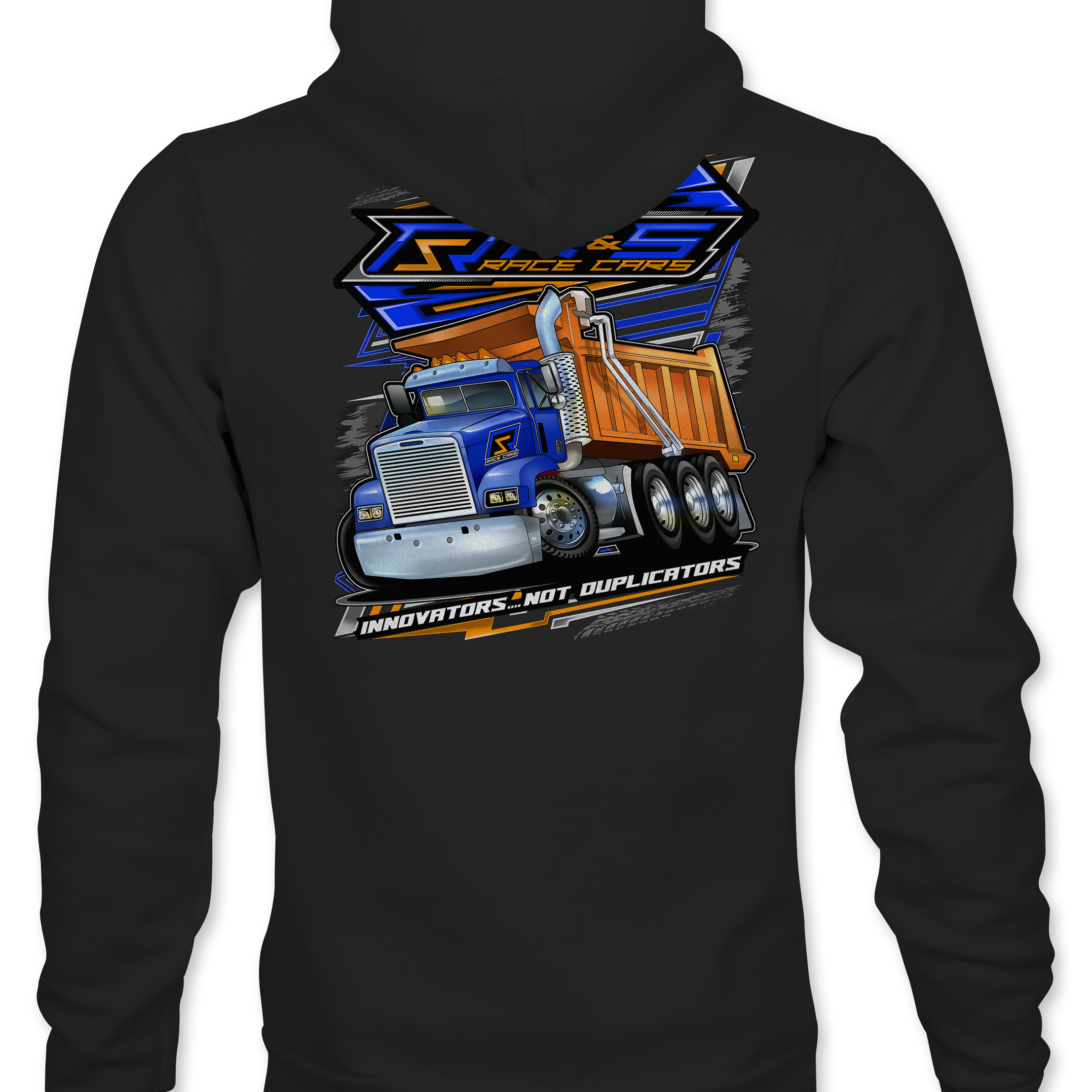 R & S Dump Truck Hoodies Black Acid Apparel