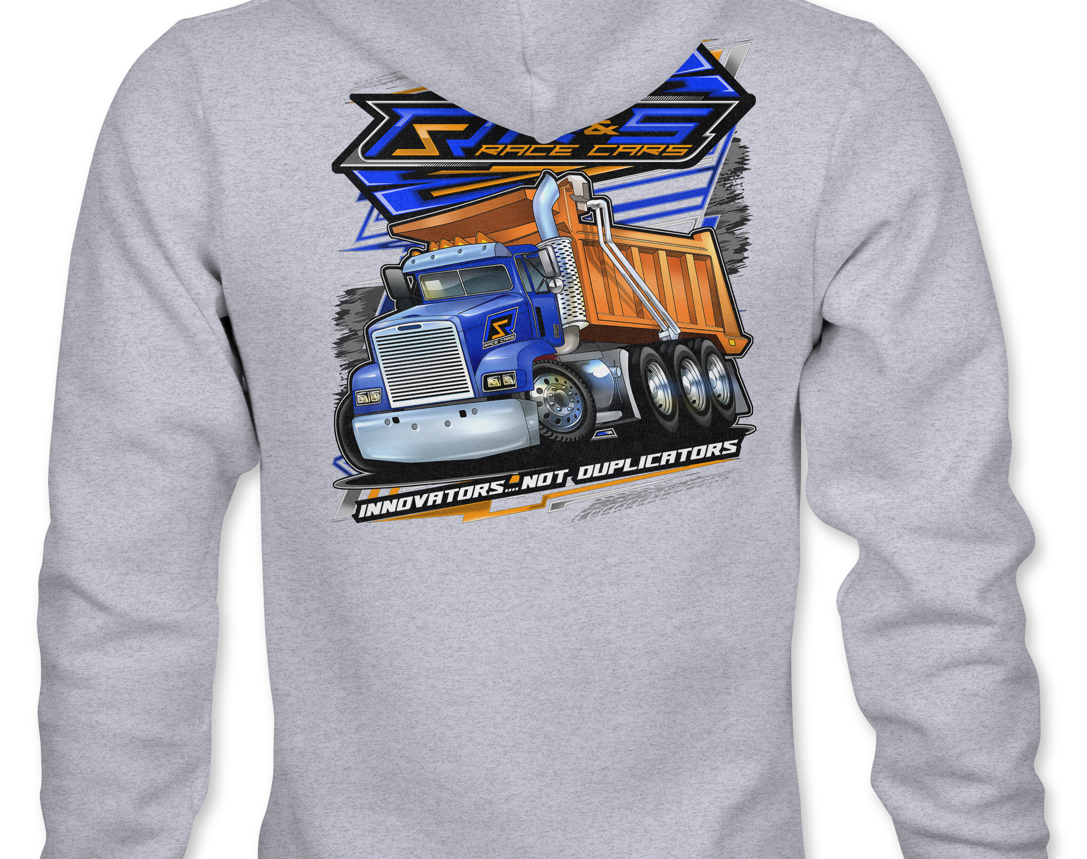 R & S Dump Truck Hoodies Black Acid Apparel