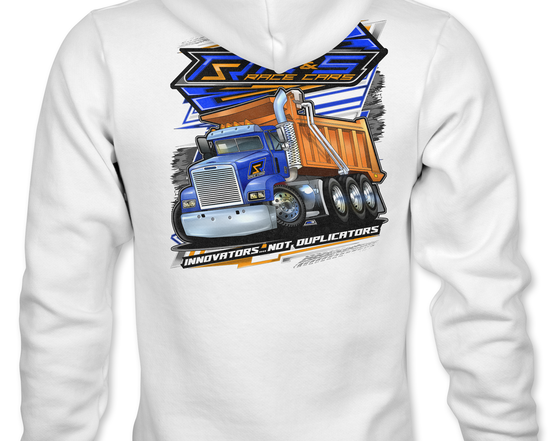 R & S Dump Truck Hoodies Black Acid Apparel