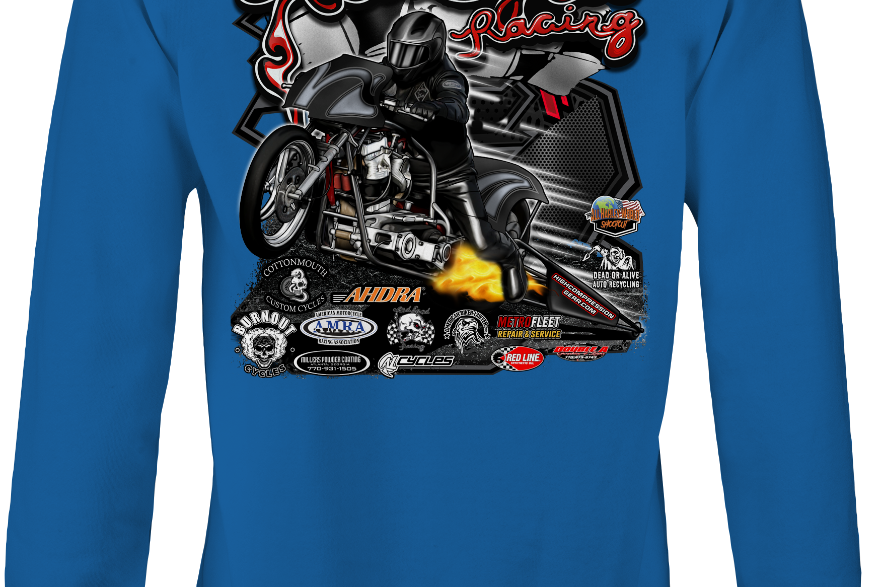 Red Eyed Racing Crewneck Sweatshirts