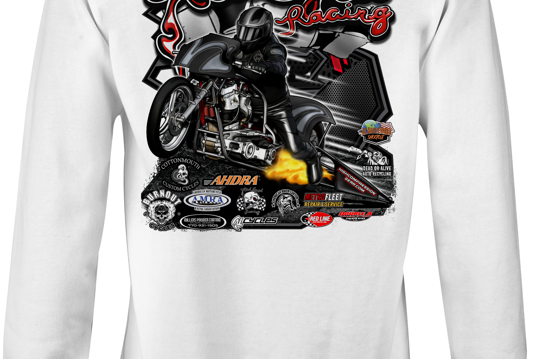 Red Eyed Racing Crewneck Sweatshirts