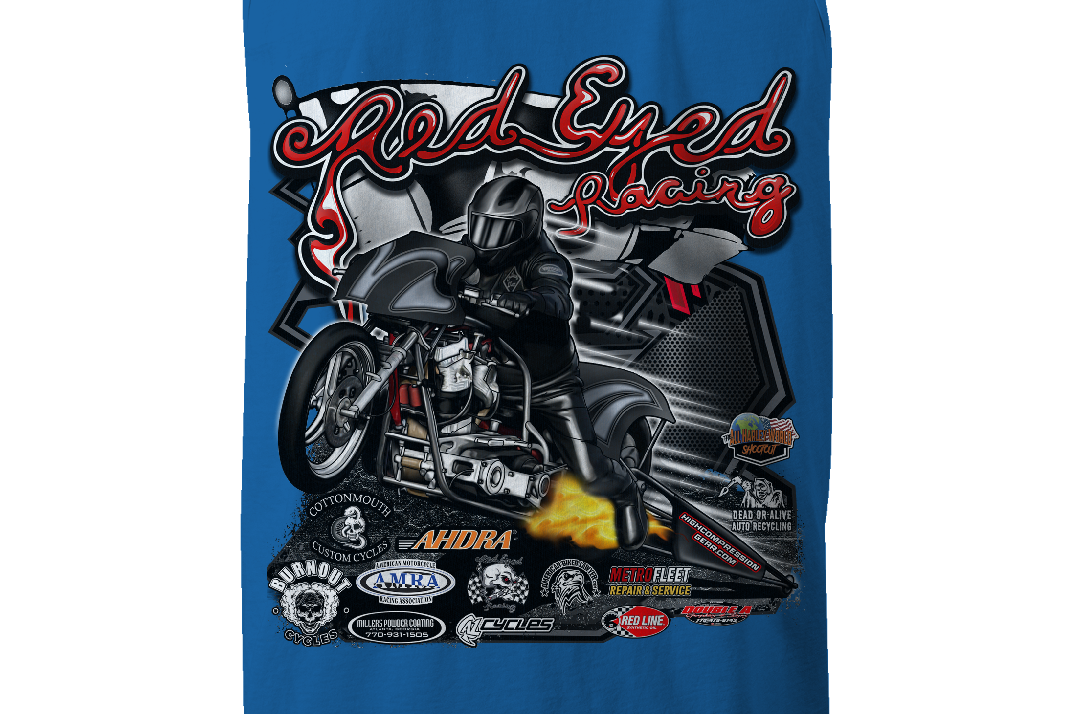 Red Eyed Racing Tank Tops