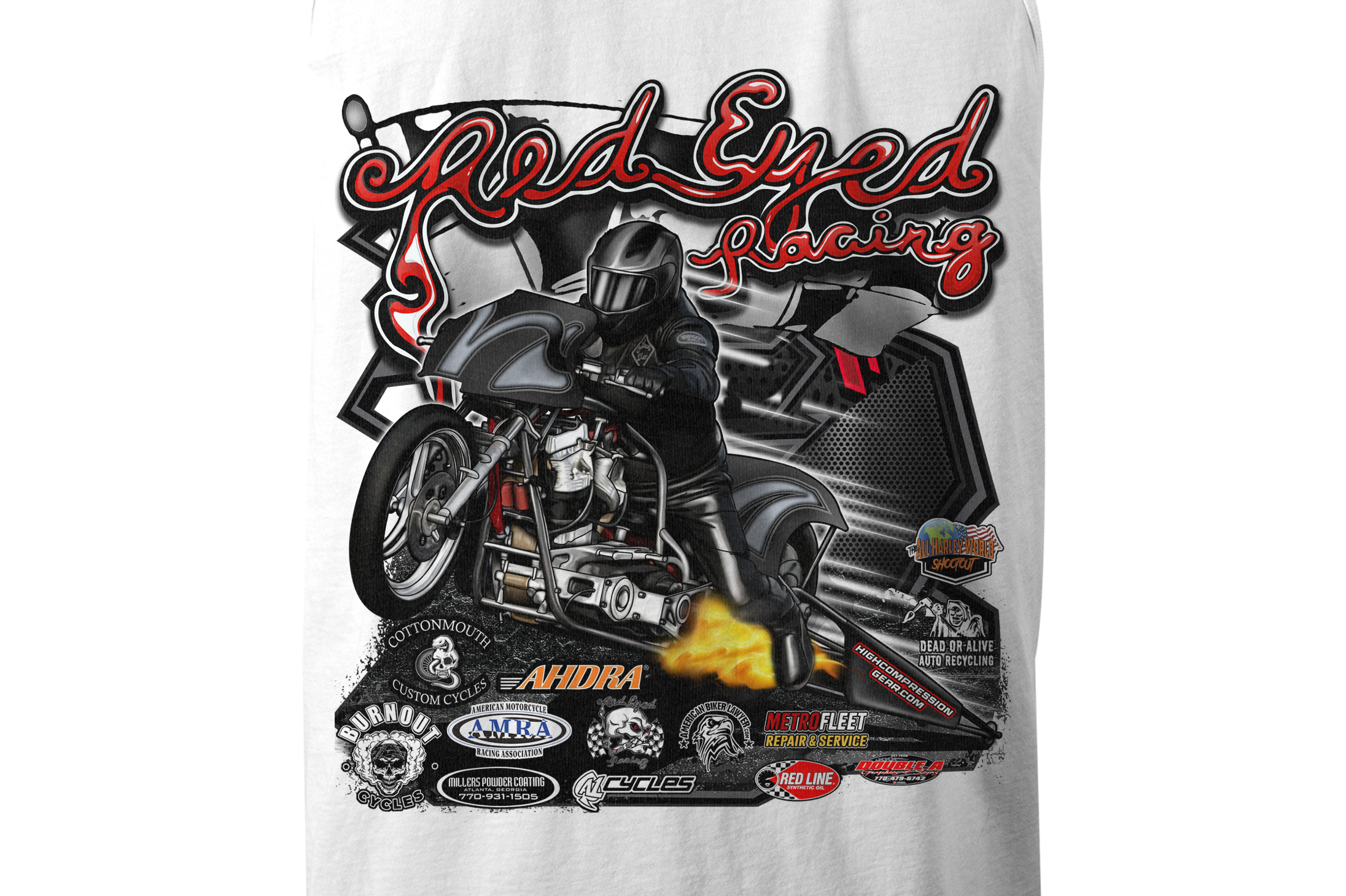Red Eyed Racing Tank Tops