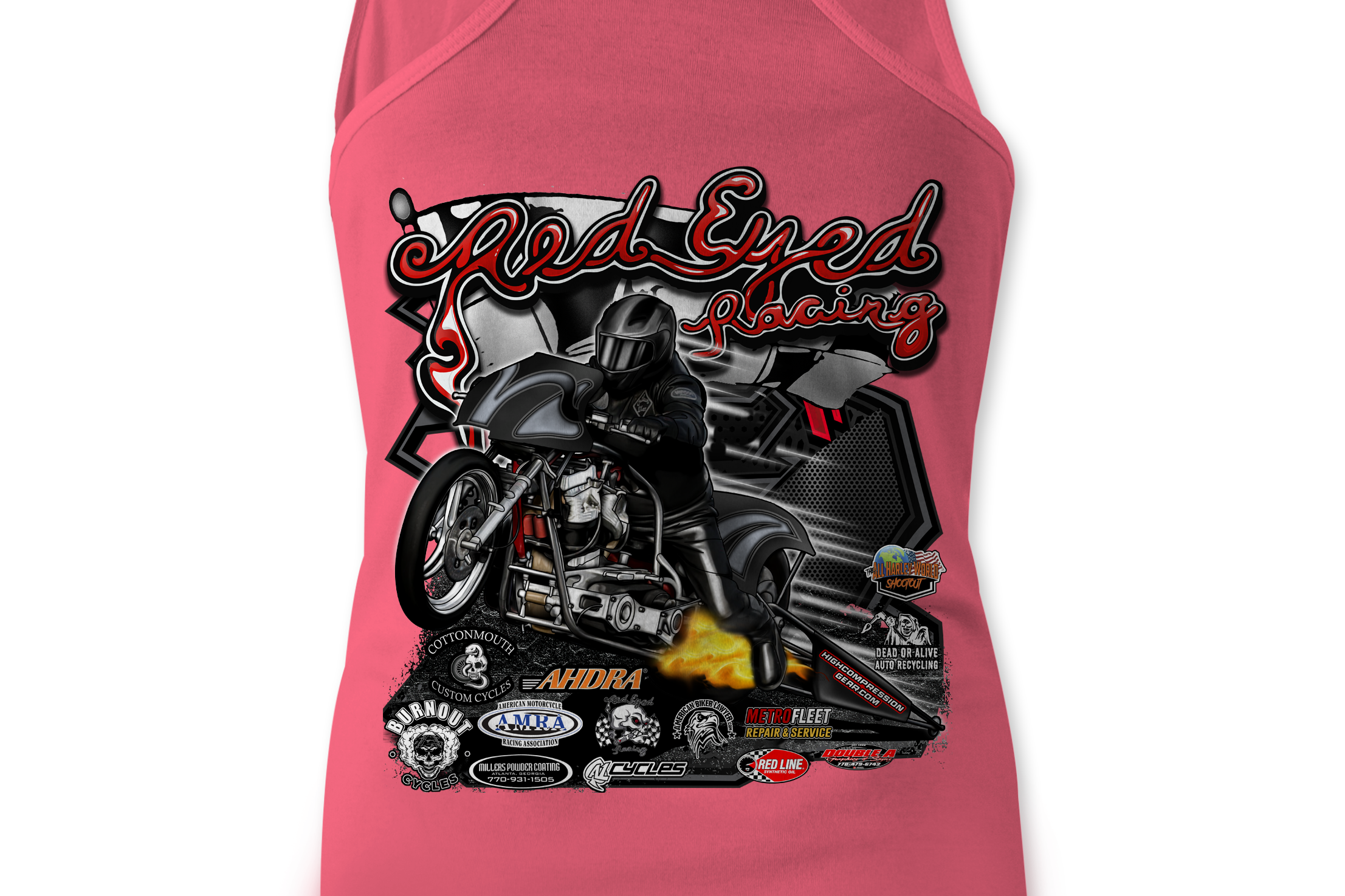 Red Eyed Racing Tank Tops