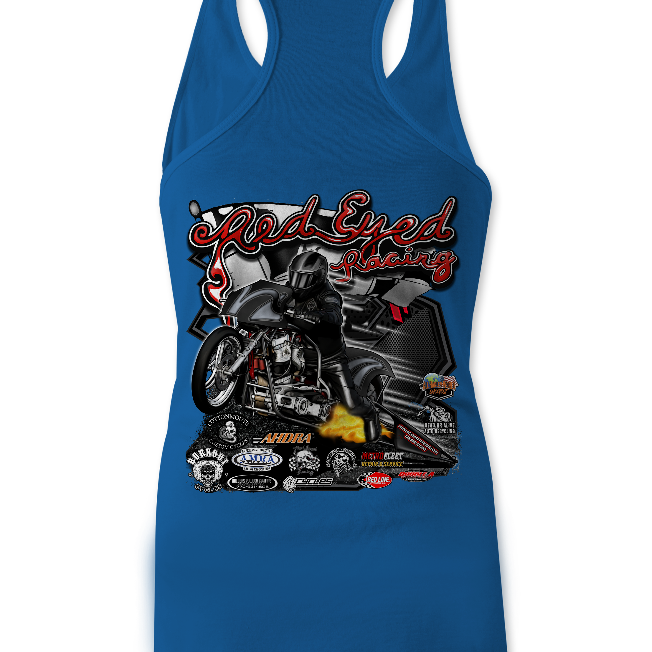 Red Eyed Racing Tank Tops