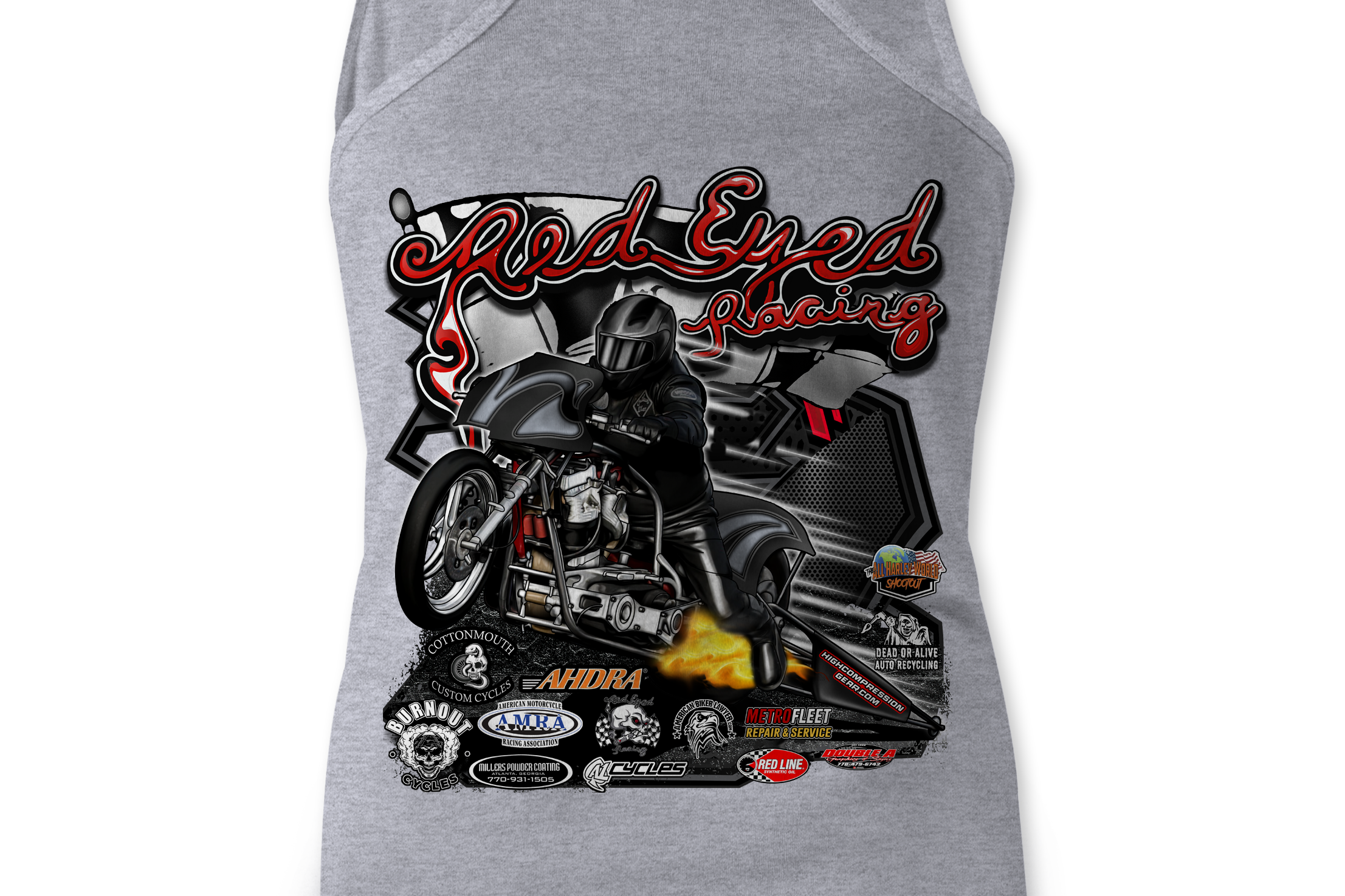 Red Eyed Racing Tank Tops