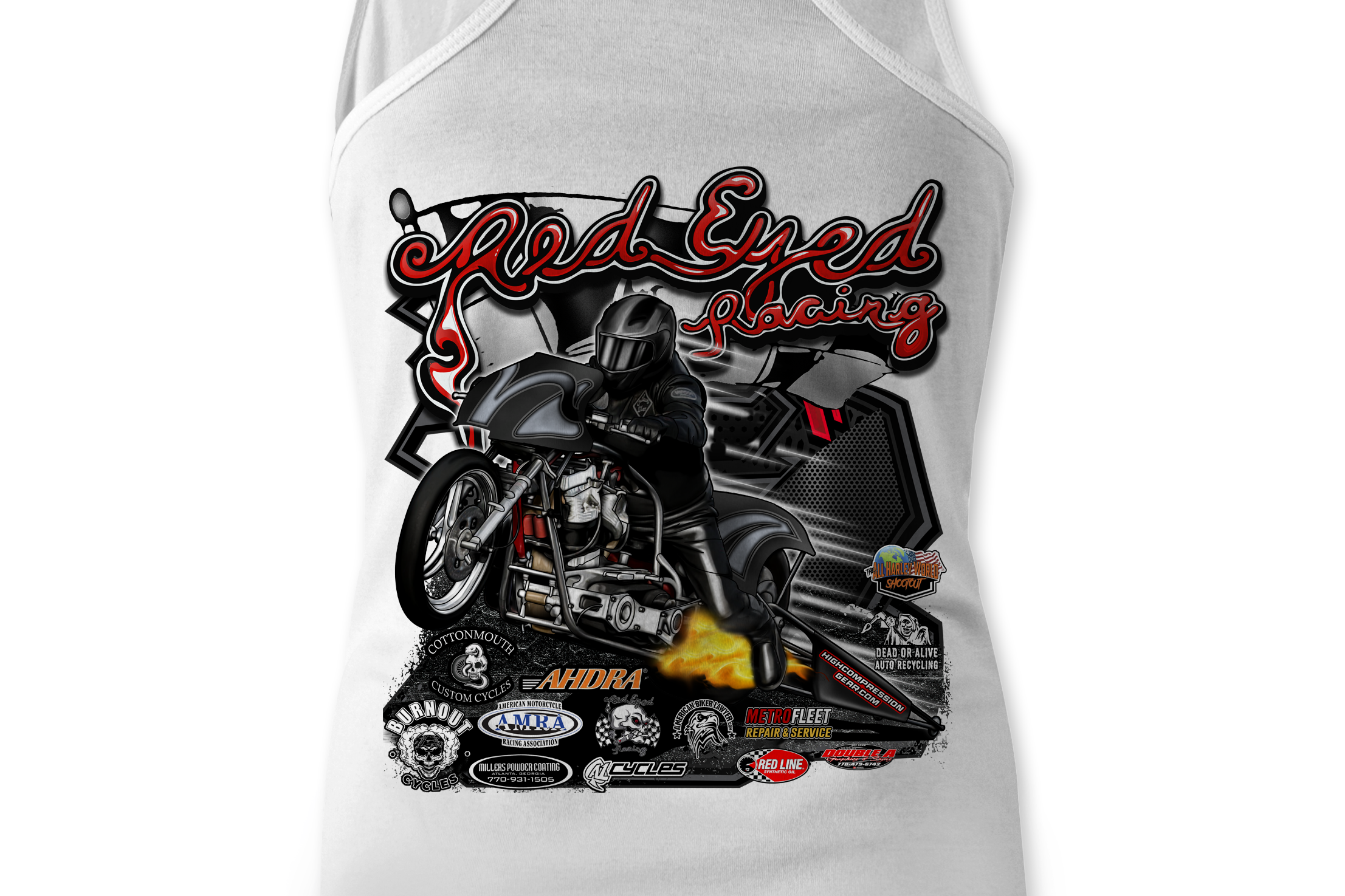 Red Eyed Racing Tank Tops
