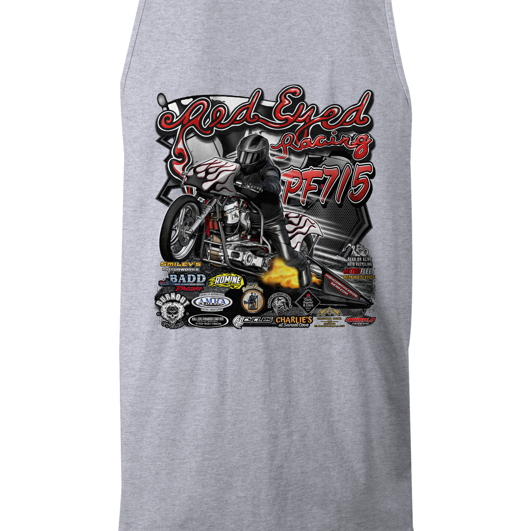 Red Eyed Racing Tank Tops