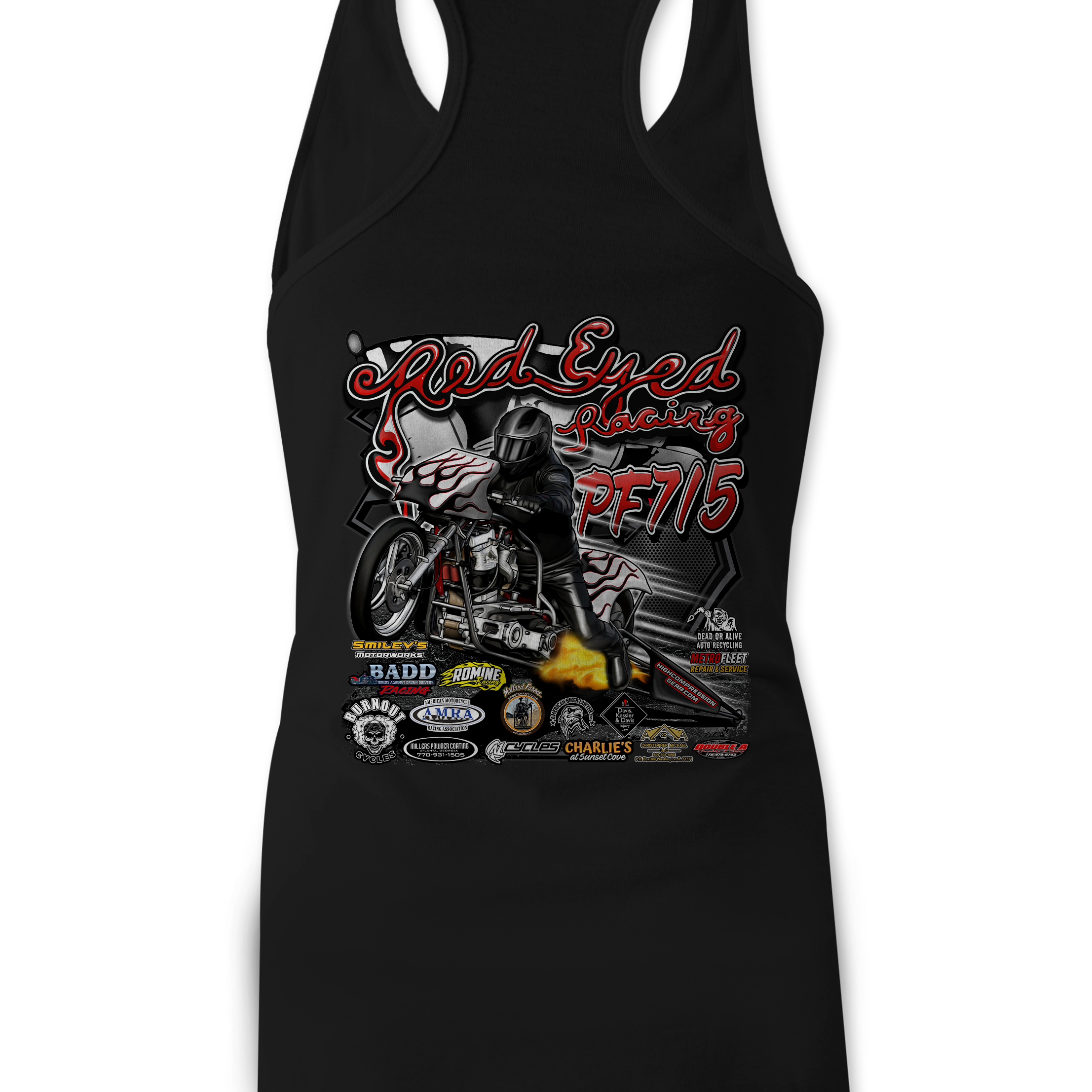 Red Eyed Racing Tank Tops