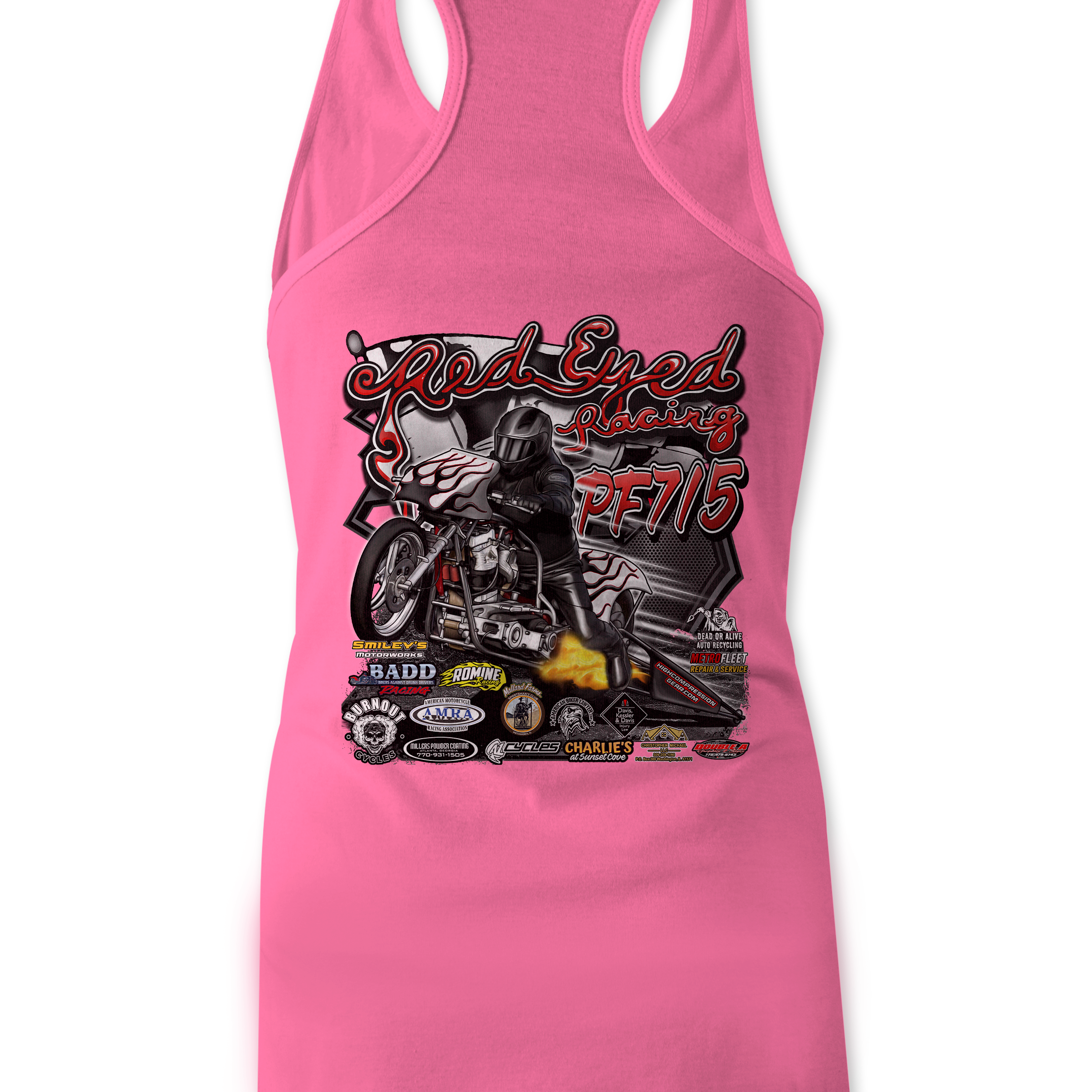 Red Eyed Racing Tank Tops