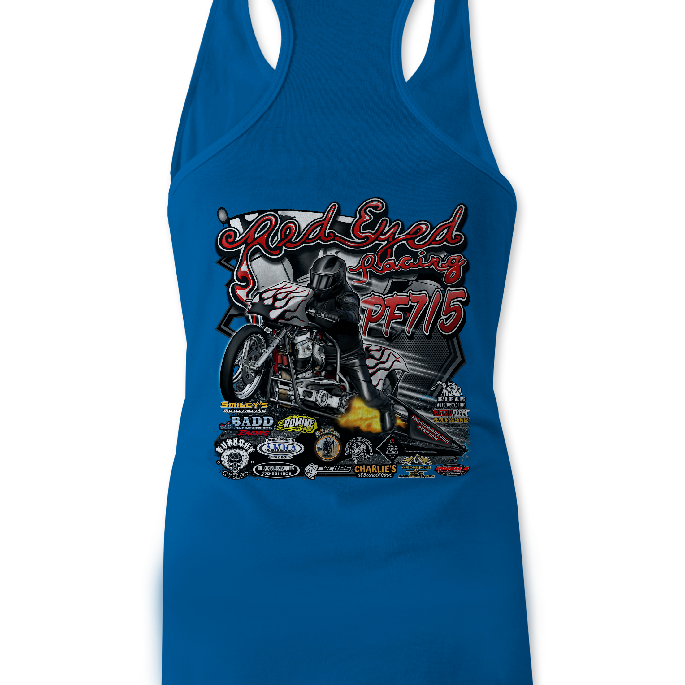 Red Eyed Racing Tank Tops