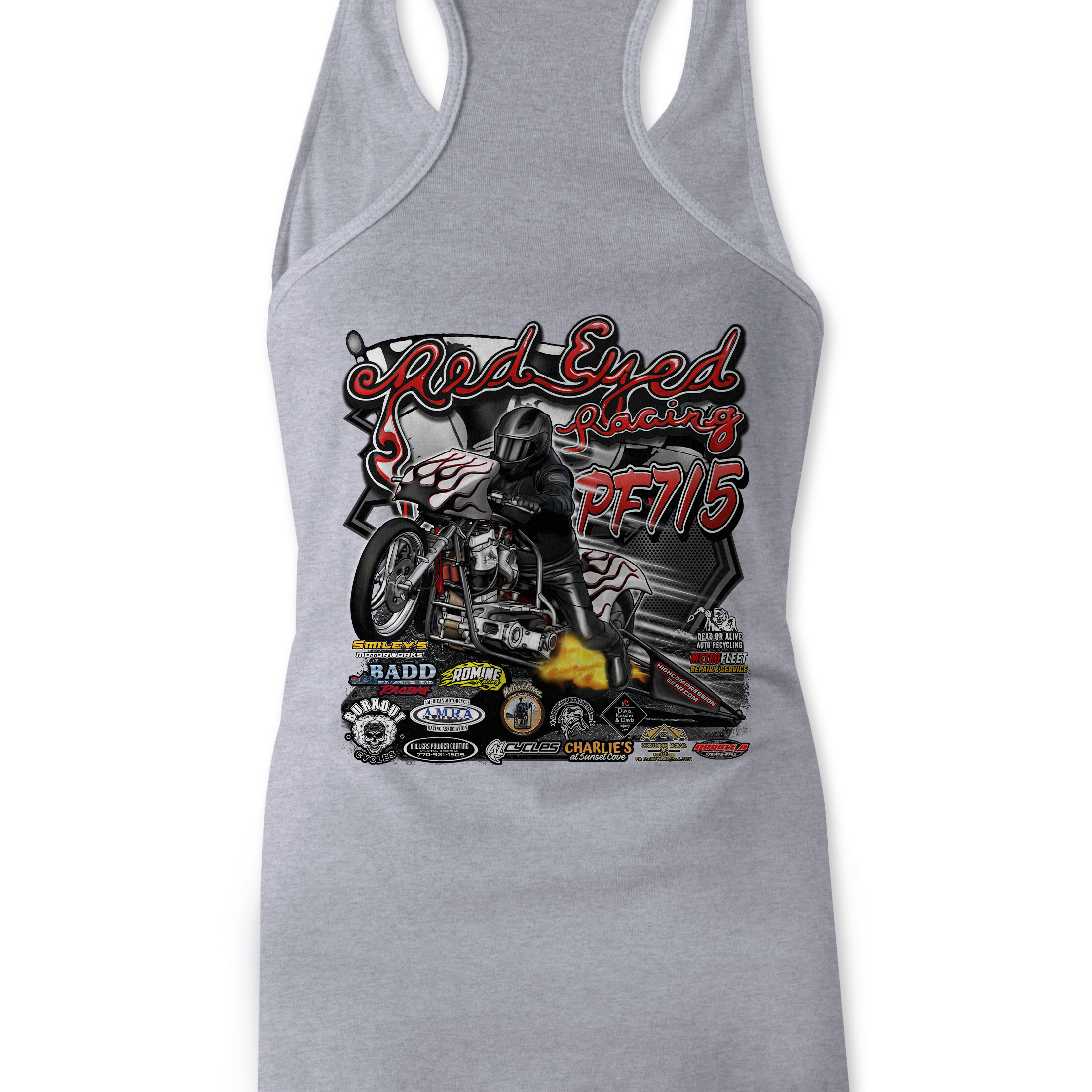 Red Eyed Racing Tank Tops